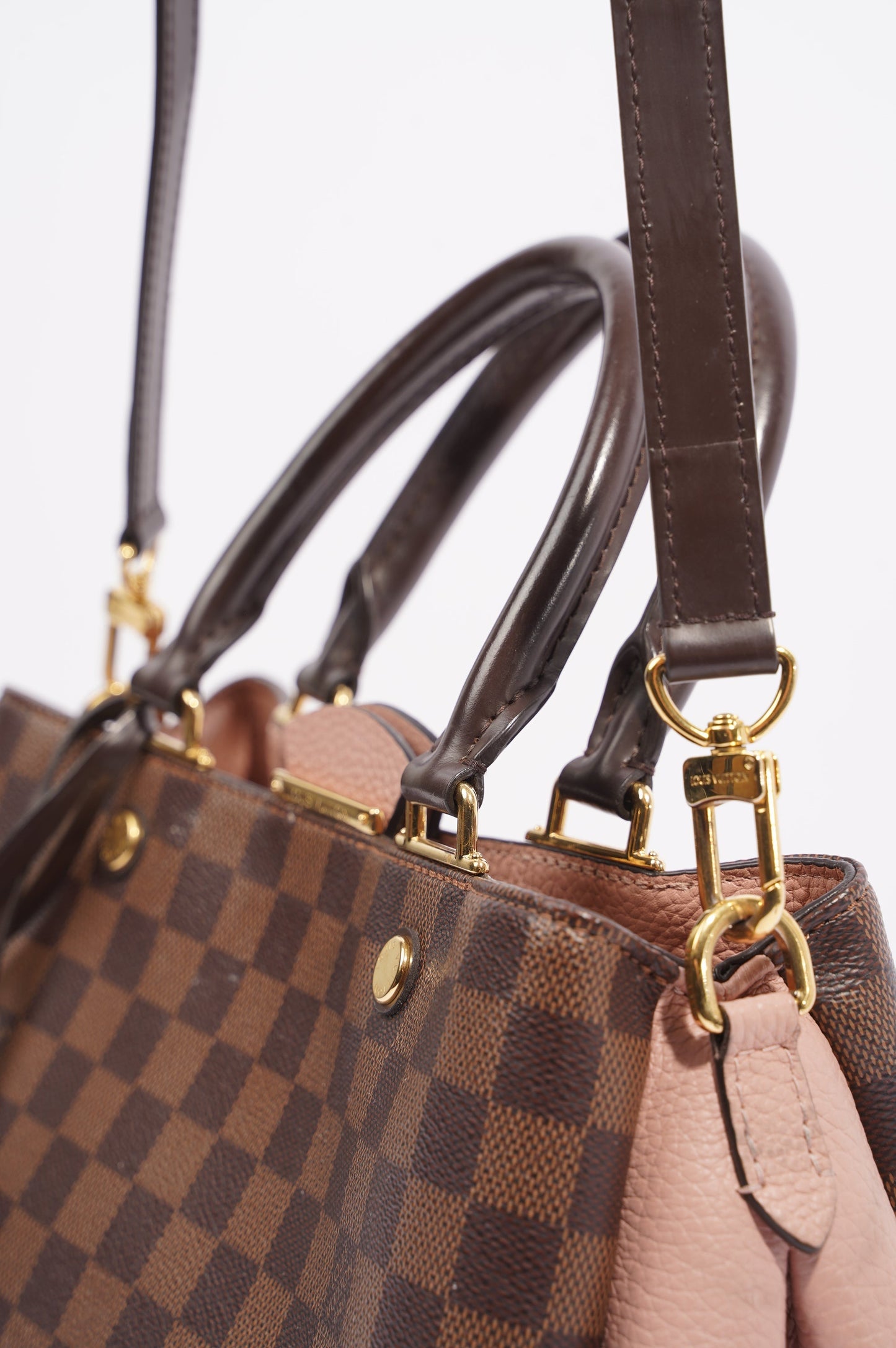 Louis Vuitton Womens Brittany Handbag Damier Ebene / Rose