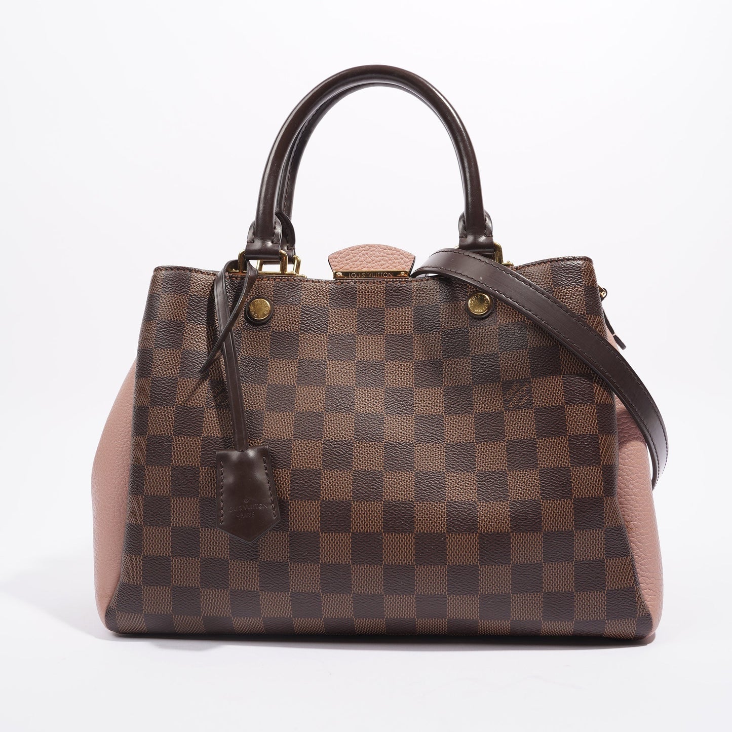 Louis Vuitton Womens Brittany Handbag Damier Ebene / Rose