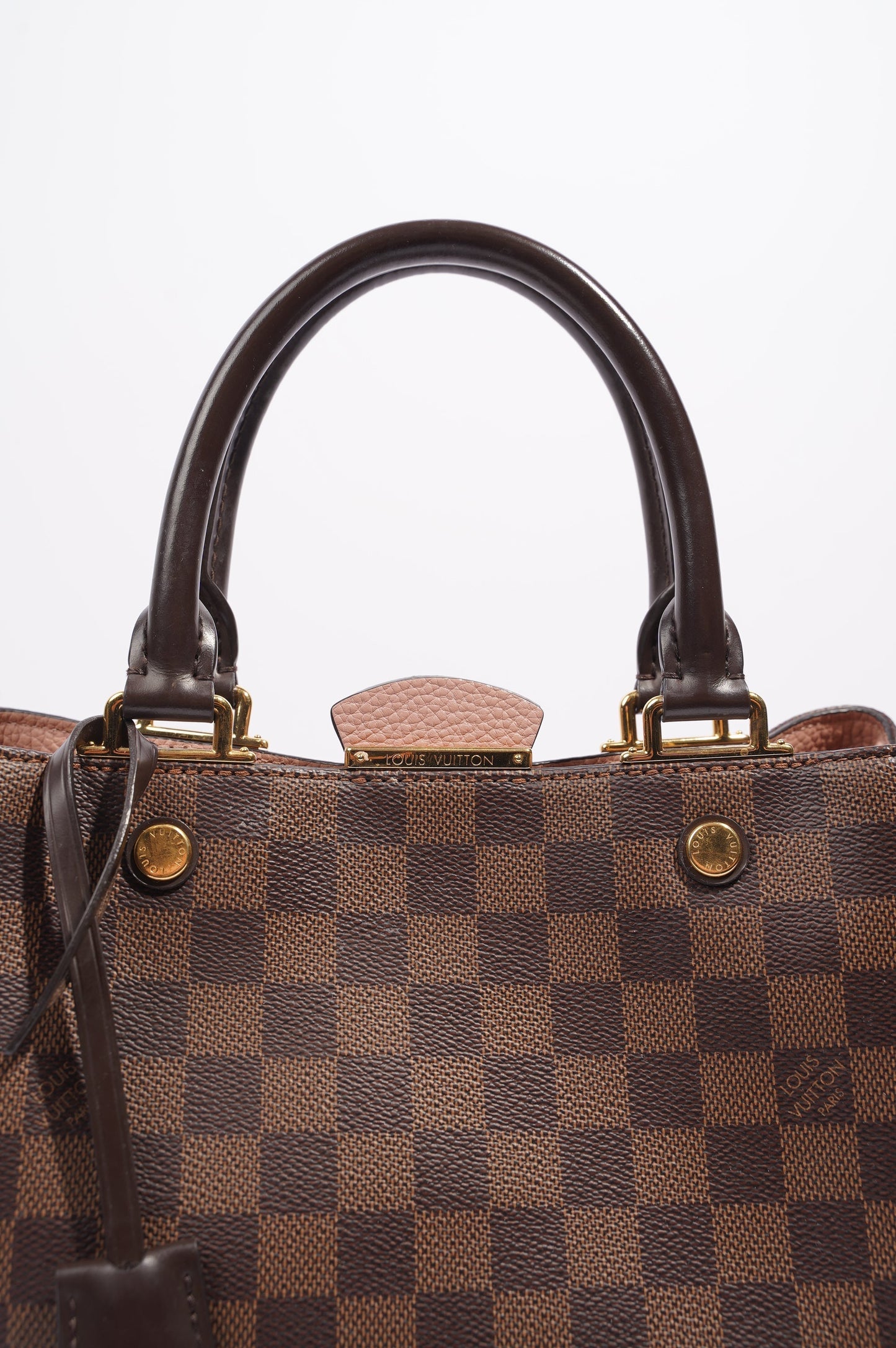 Louis Vuitton Womens Brittany Handbag Damier Ebene / Rose