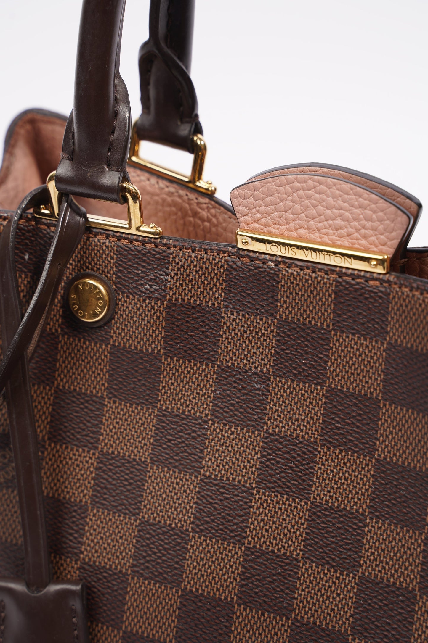 Louis Vuitton Womens Brittany Handbag Damier Ebene / Rose