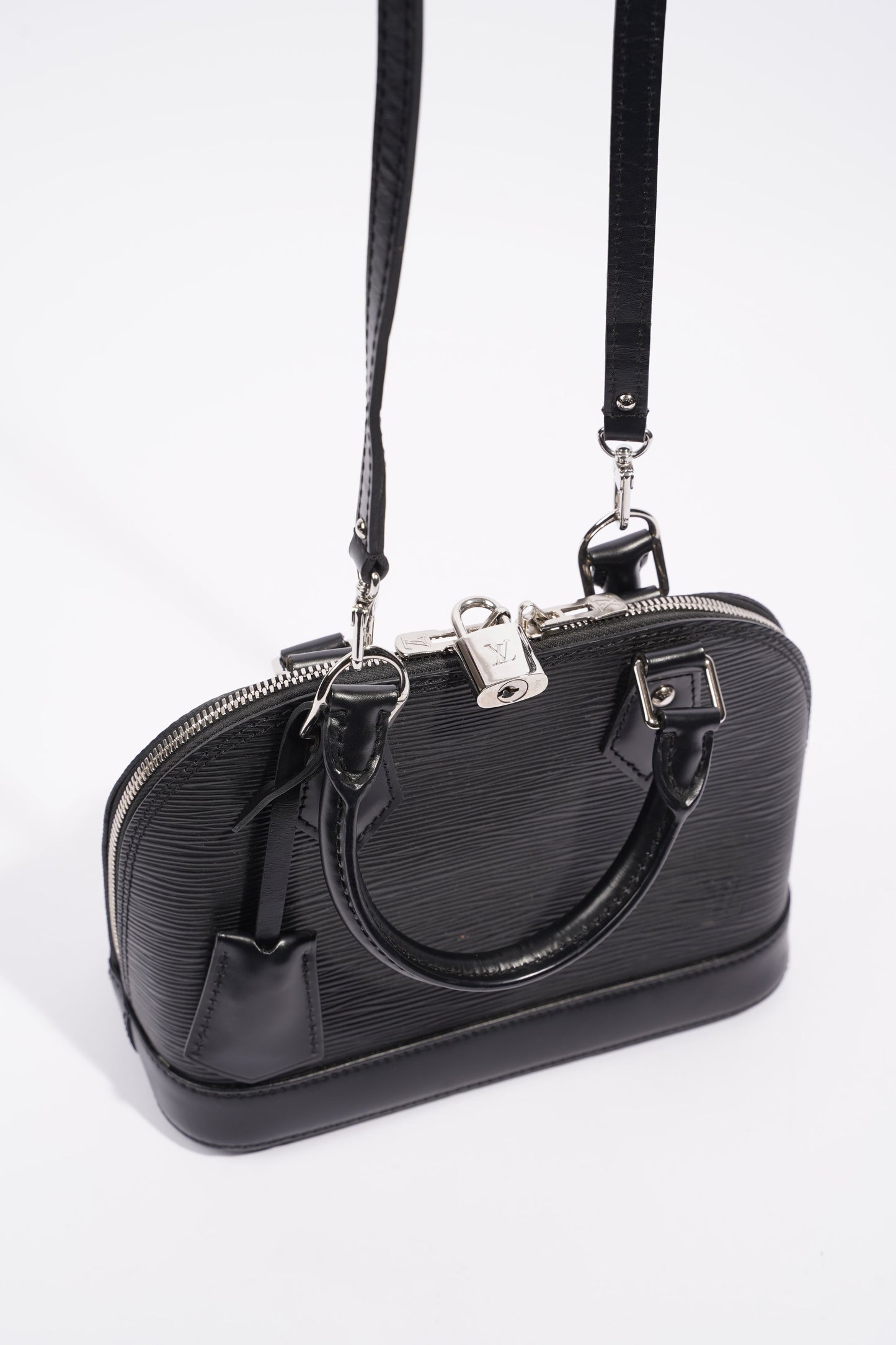 Louis Vuitton Womens Alma Black Epi Leather BB