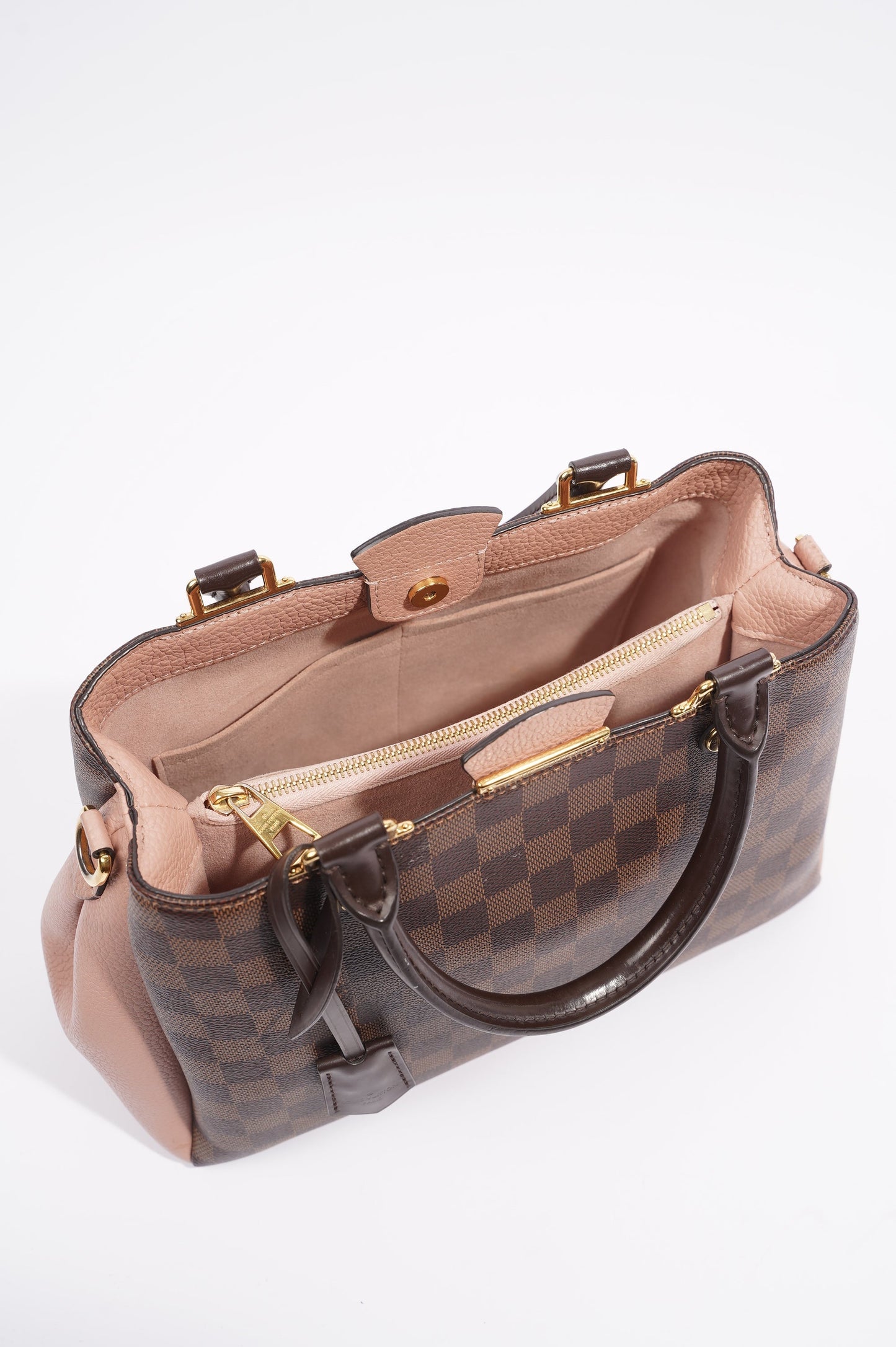 Louis Vuitton Womens Brittany Handbag Damier Ebene / Rose