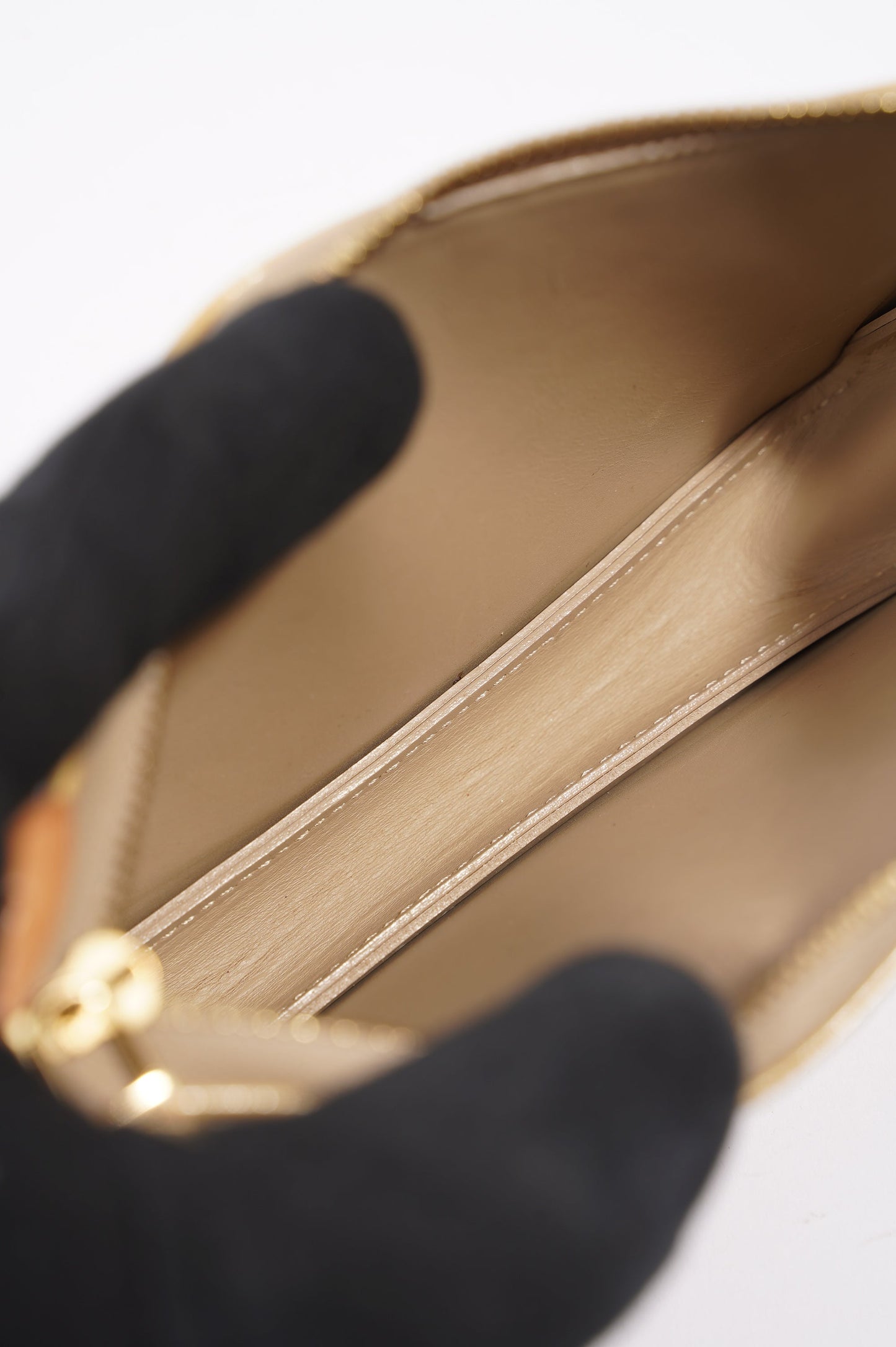 Louis Vuitton Womens Vintage Pochette Accessoire Mustard Vernis