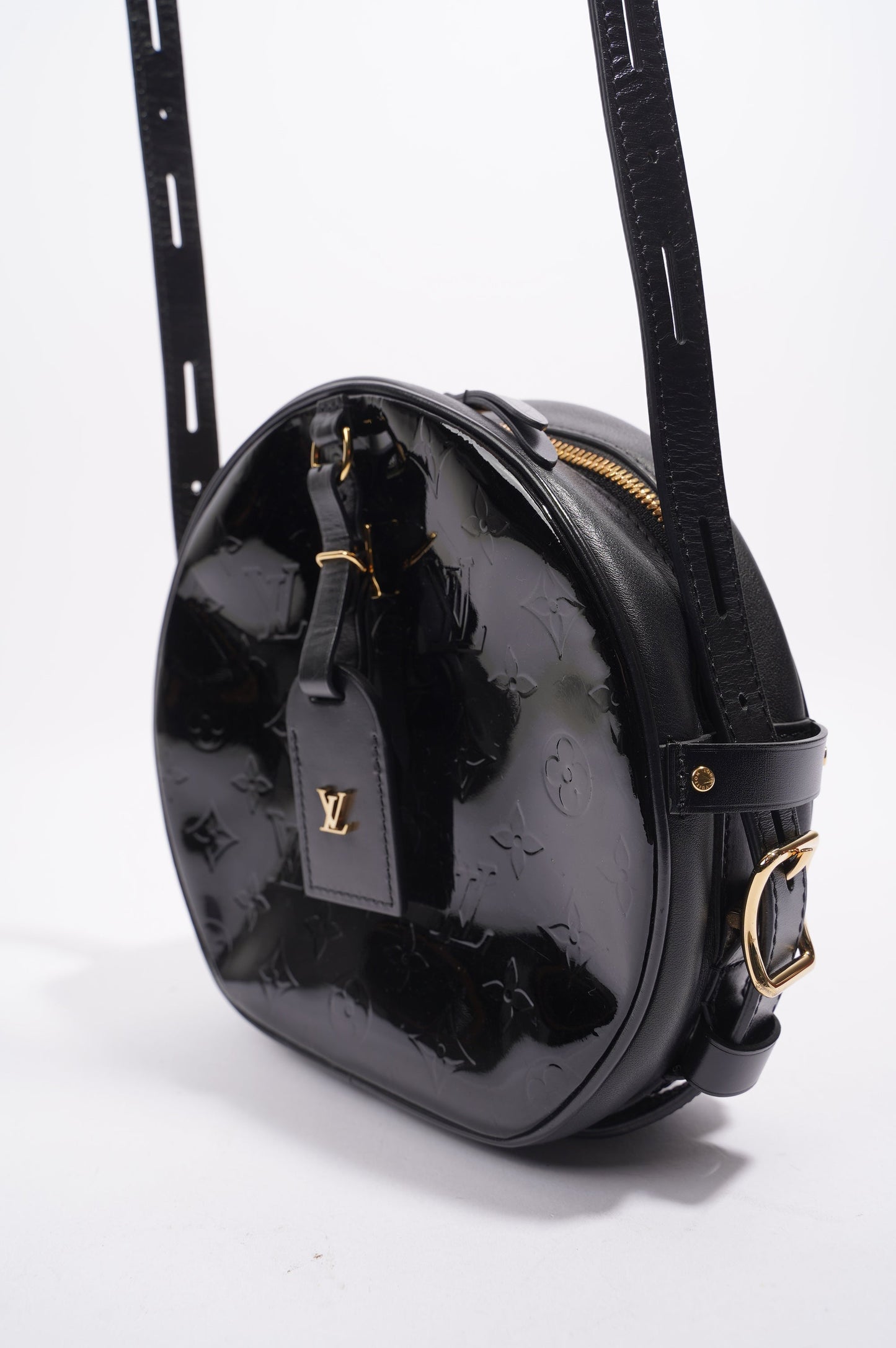 Louis Vuitton Boite Chapeau Souple Bag Black Vernis Leather