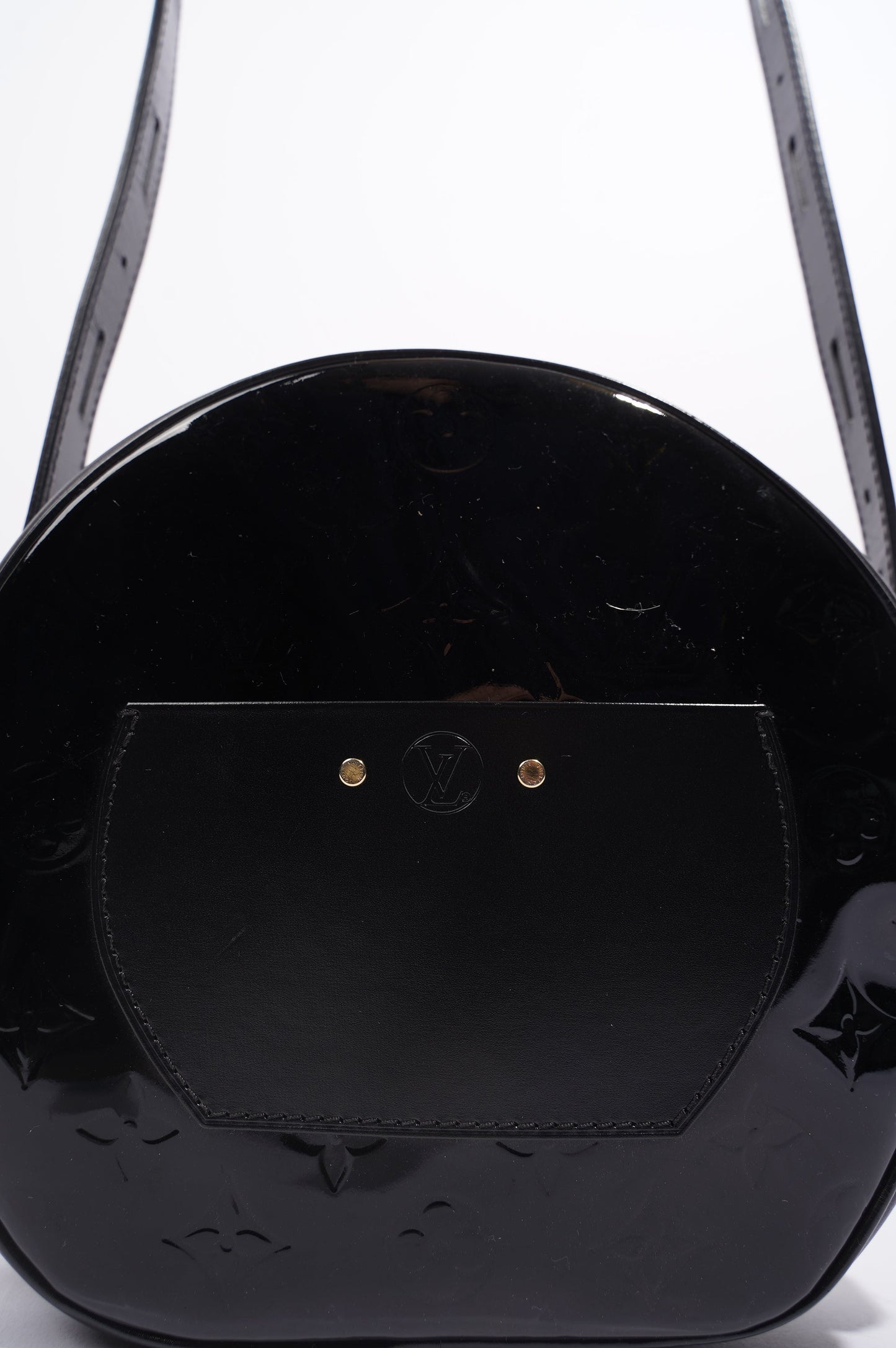 Louis Vuitton Boite Chapeau Souple Bag Black Vernis Leather
