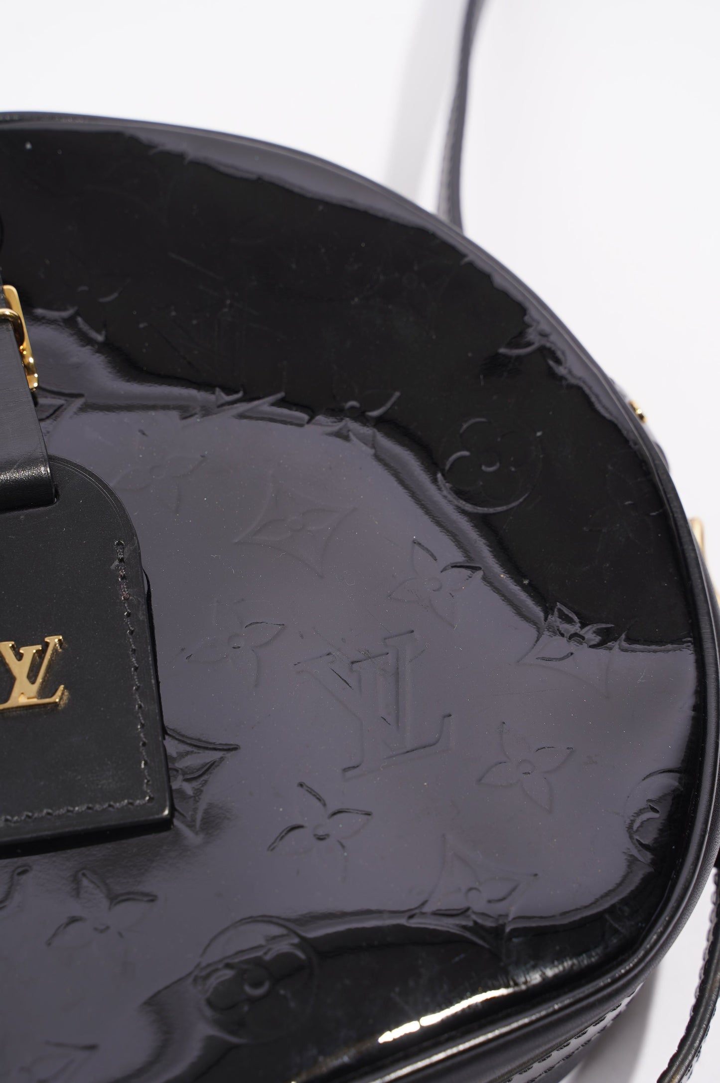 Louis Vuitton Boite Chapeau Souple Bag Black Vernis Leather
