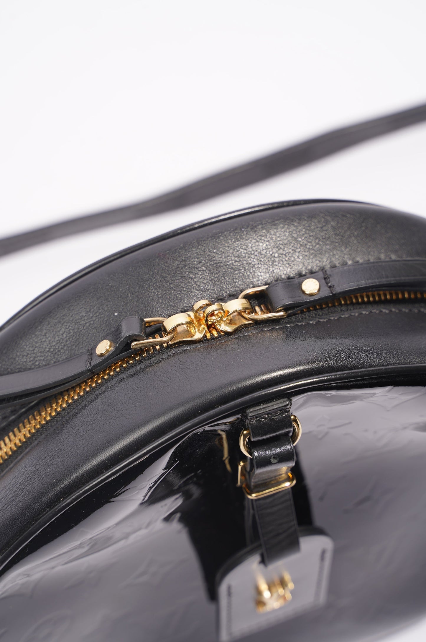 Louis Vuitton Boite Chapeau Souple Bag Black Vernis Leather