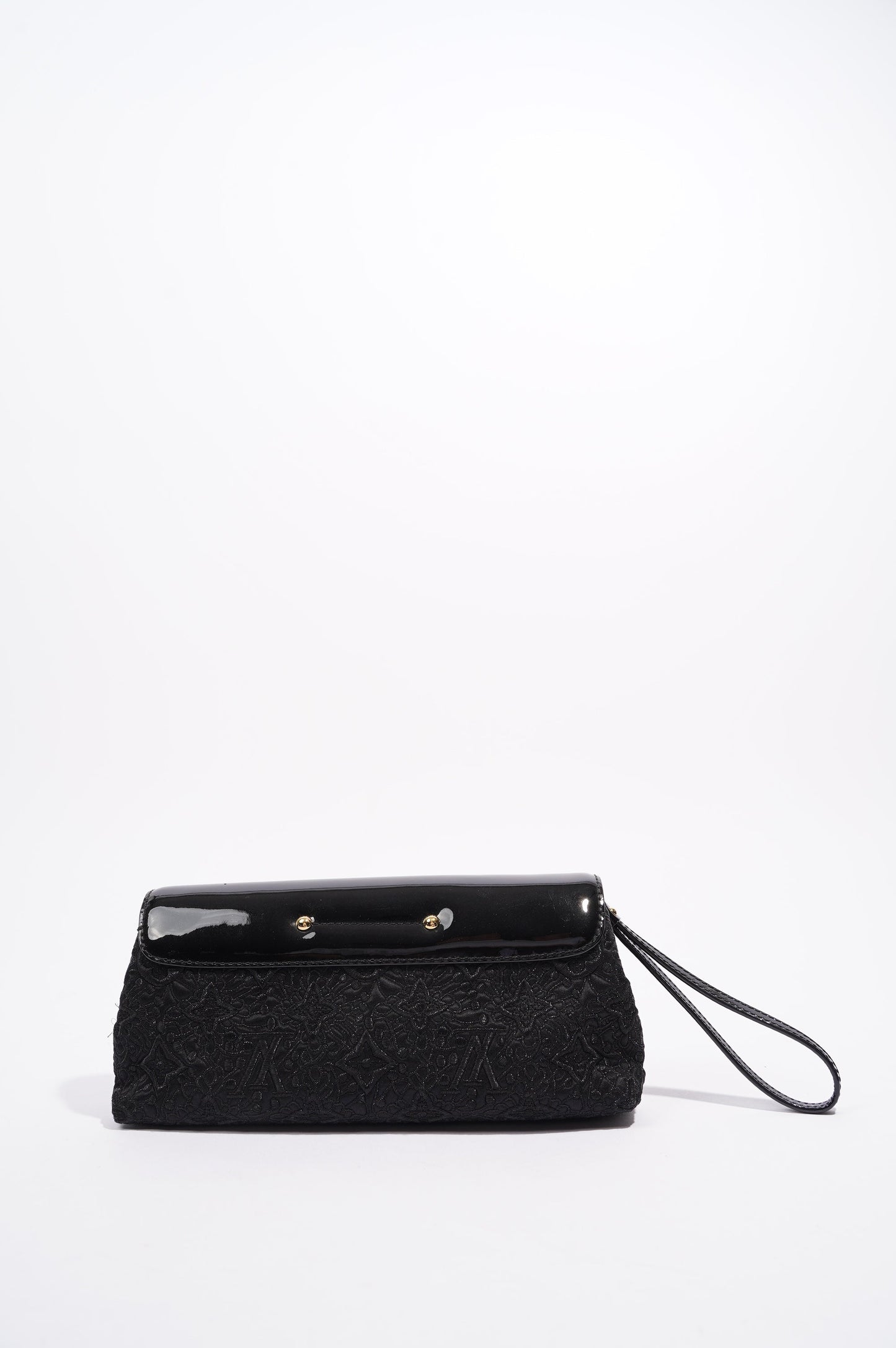 Louis Vuitton Womens Vintage Patent Clutch Black