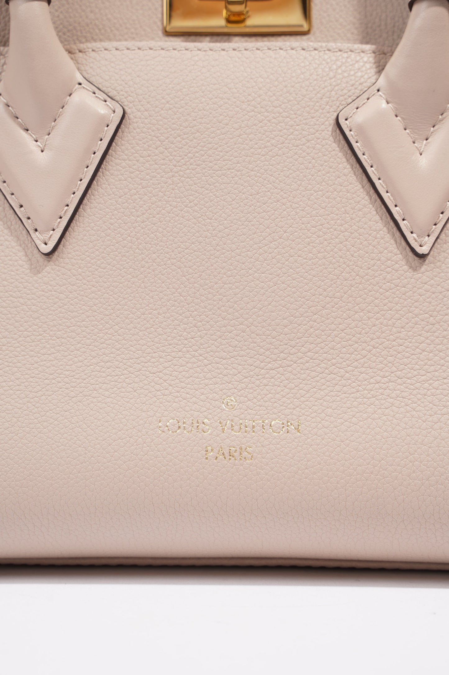 Louis Vuitton Womens On My Side Tote Greige / Monogram PM