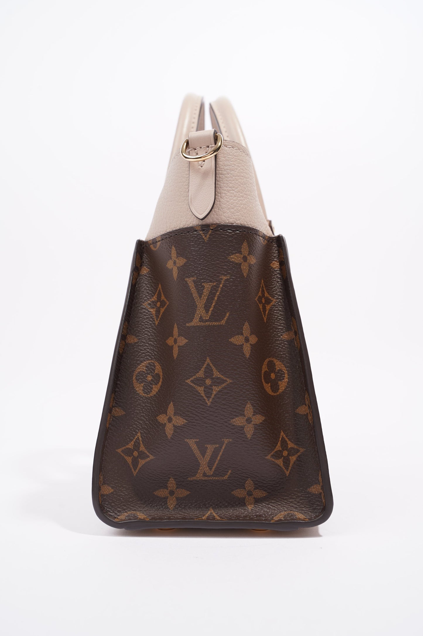 Louis Vuitton Womens On My Side Tote Greige / Monogram PM