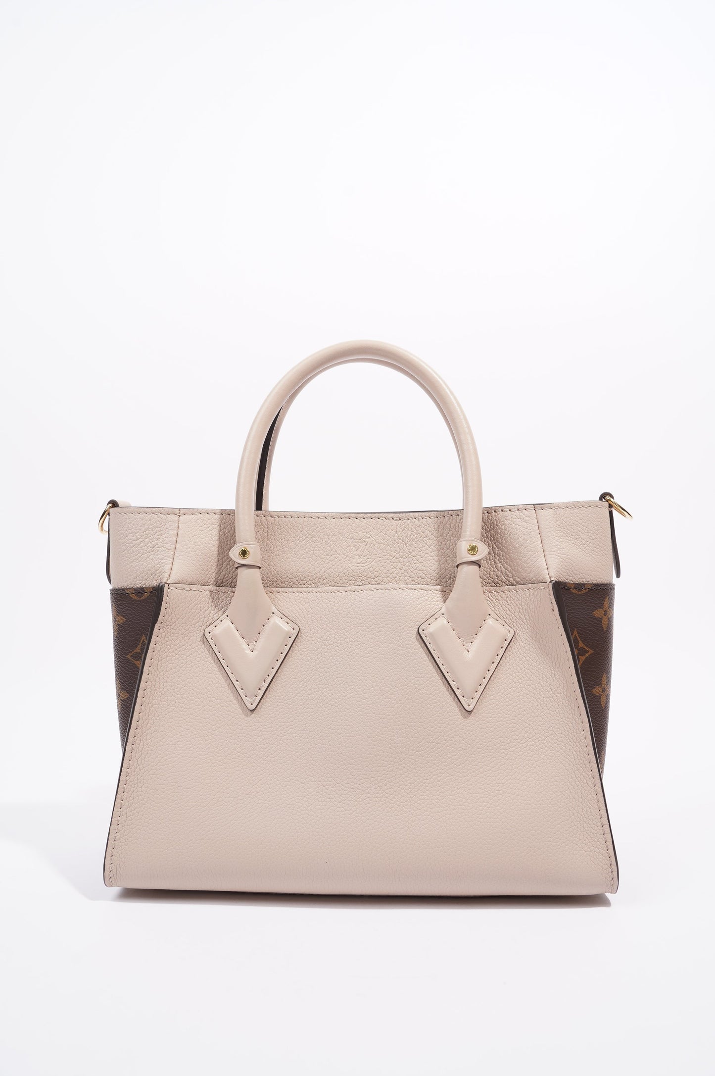 Louis Vuitton Womens On My Side Tote Greige / Monogram PM