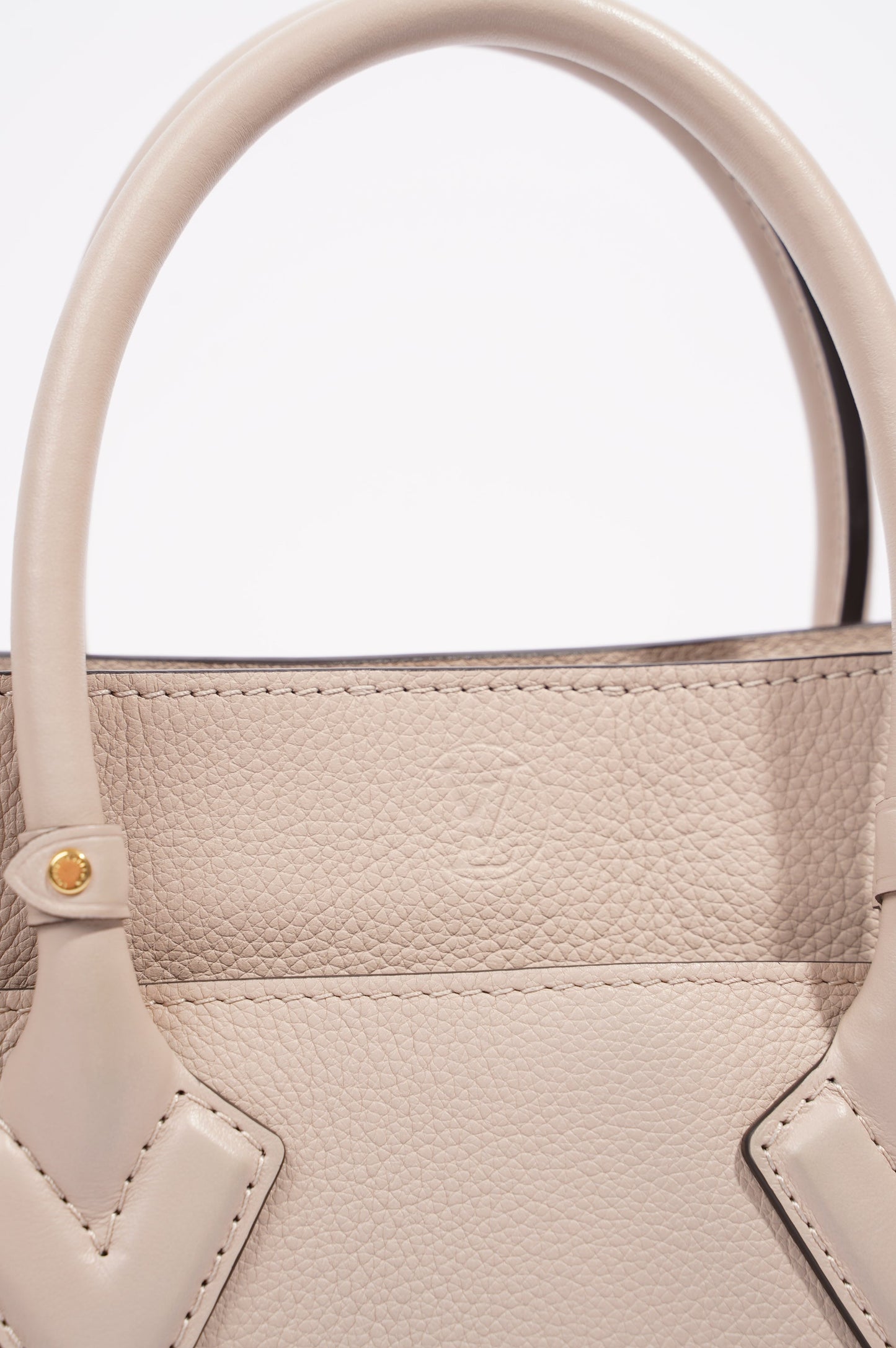 Louis Vuitton Womens On My Side Tote Greige / Monogram PM