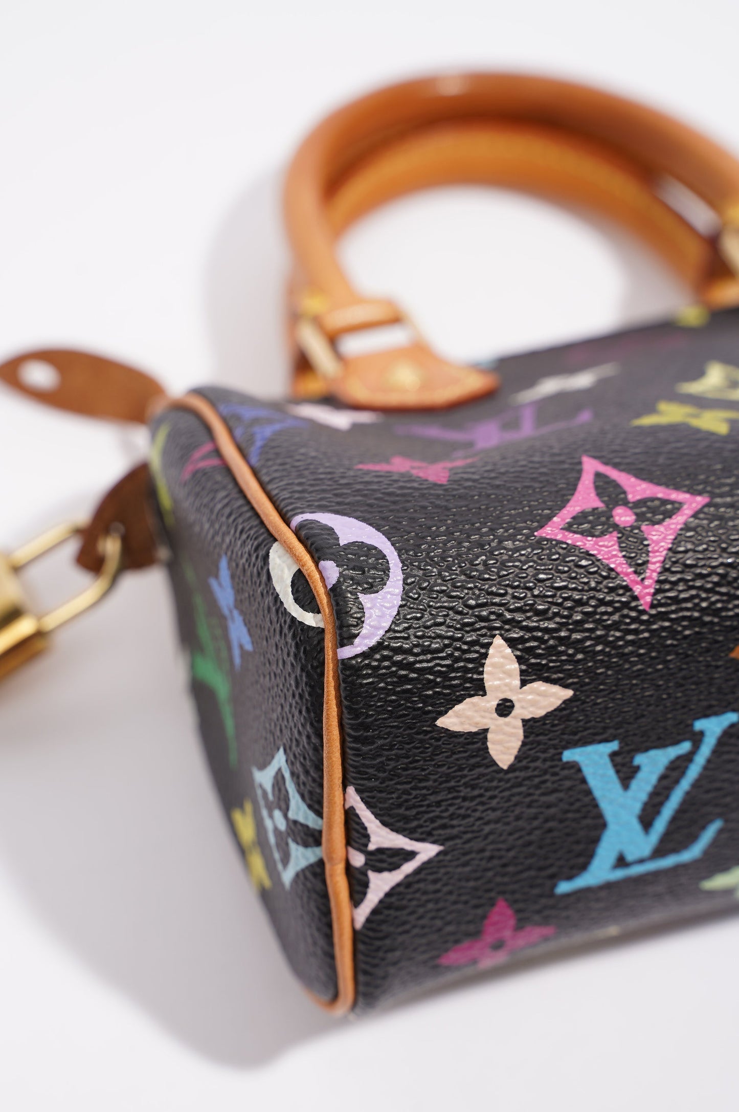 Louis Vuitton Womens Speedy Handbag Murakami Monogram Canvas Nano