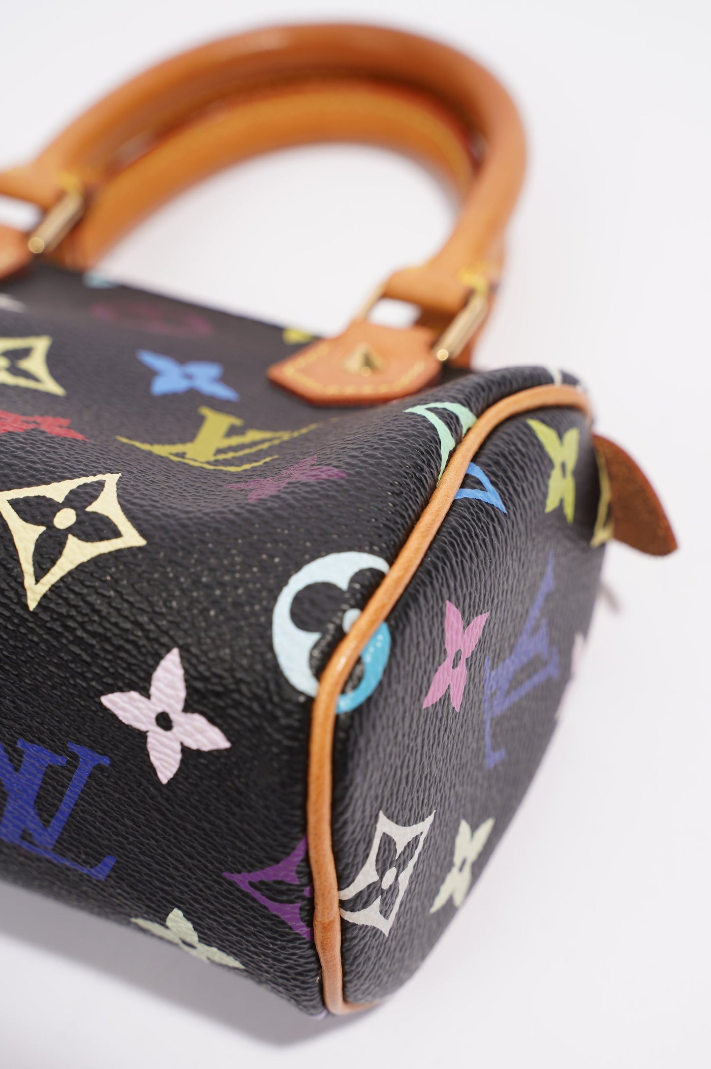 Louis Vuitton Womens Speedy Handbag Murakami Monogram Canvas Nano
