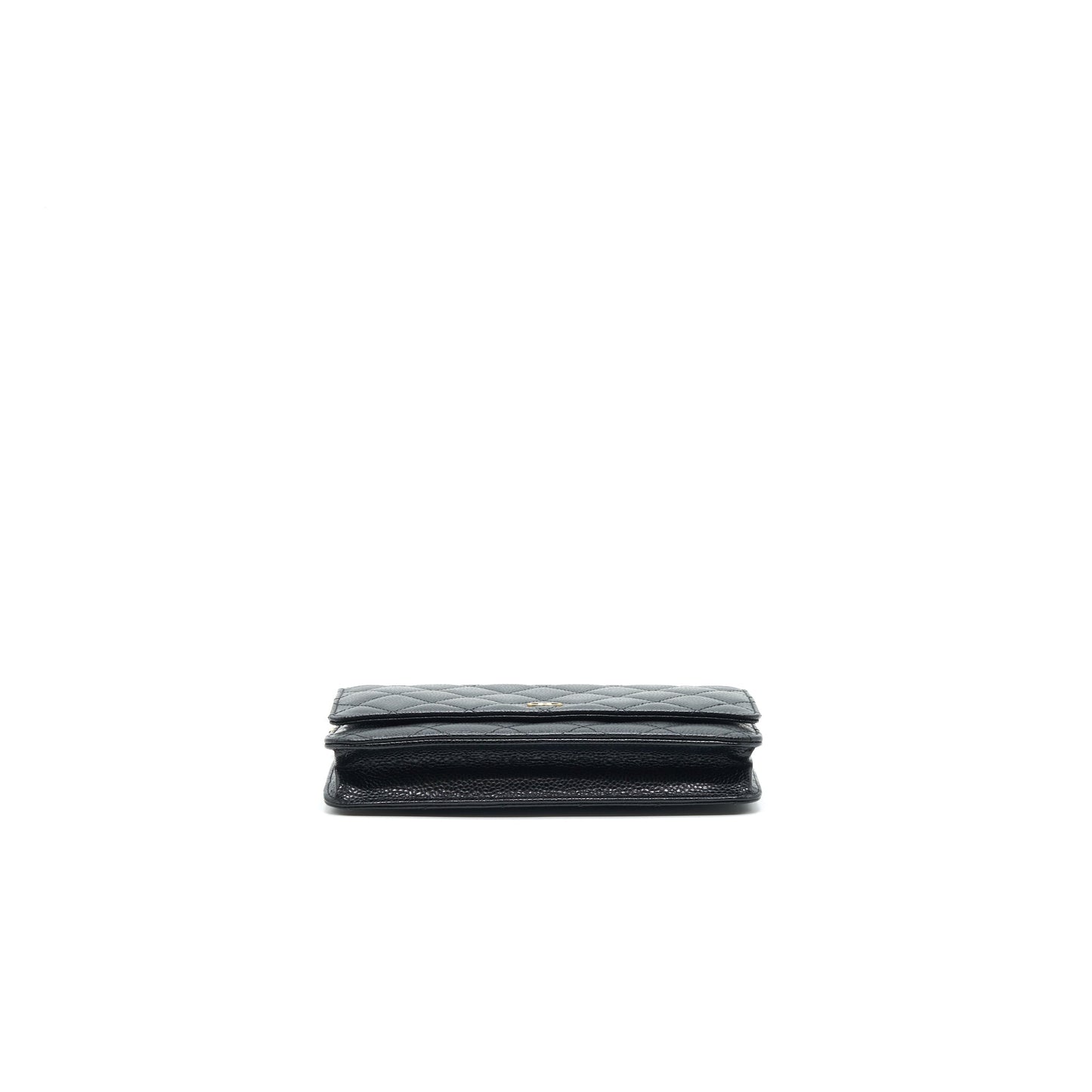 CHANEL WALLET ON CHAIN CAVIER BLACK WITH GHW