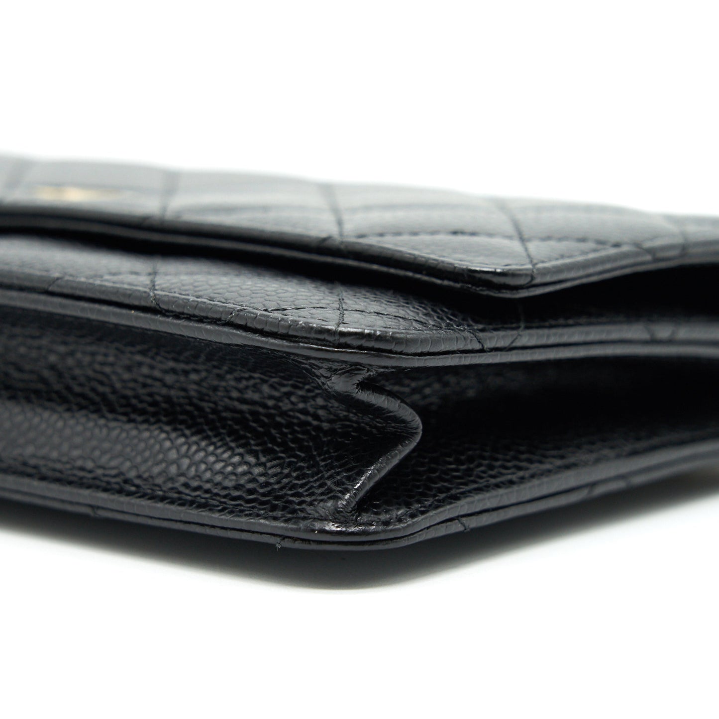 CHANEL WALLET ON CHAIN CAVIER BLACK WITH GHW