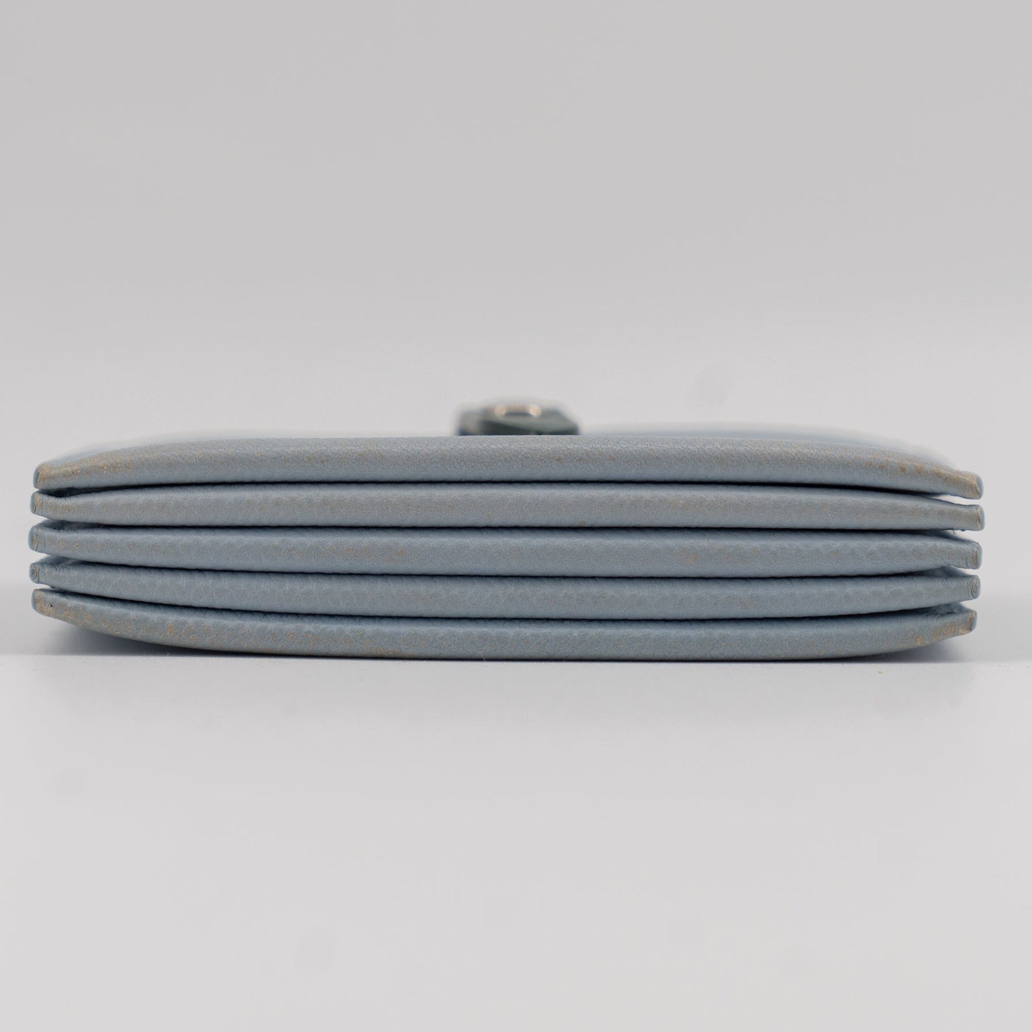 Celine Dusty Blue Grained Leather Accordeon Card Holder