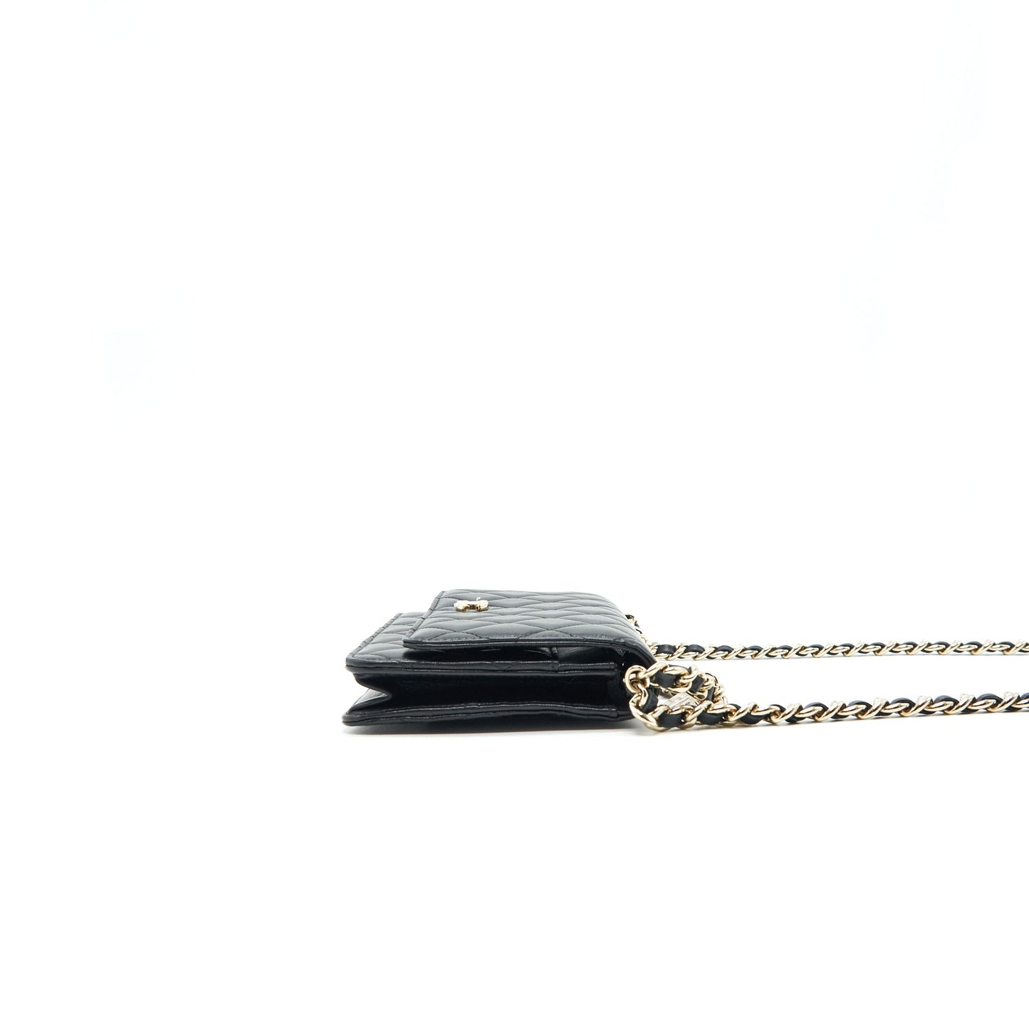 CHANEL WALLET ON CHAIN IN LAMBSKIN WITH CHARMS IN LGHW