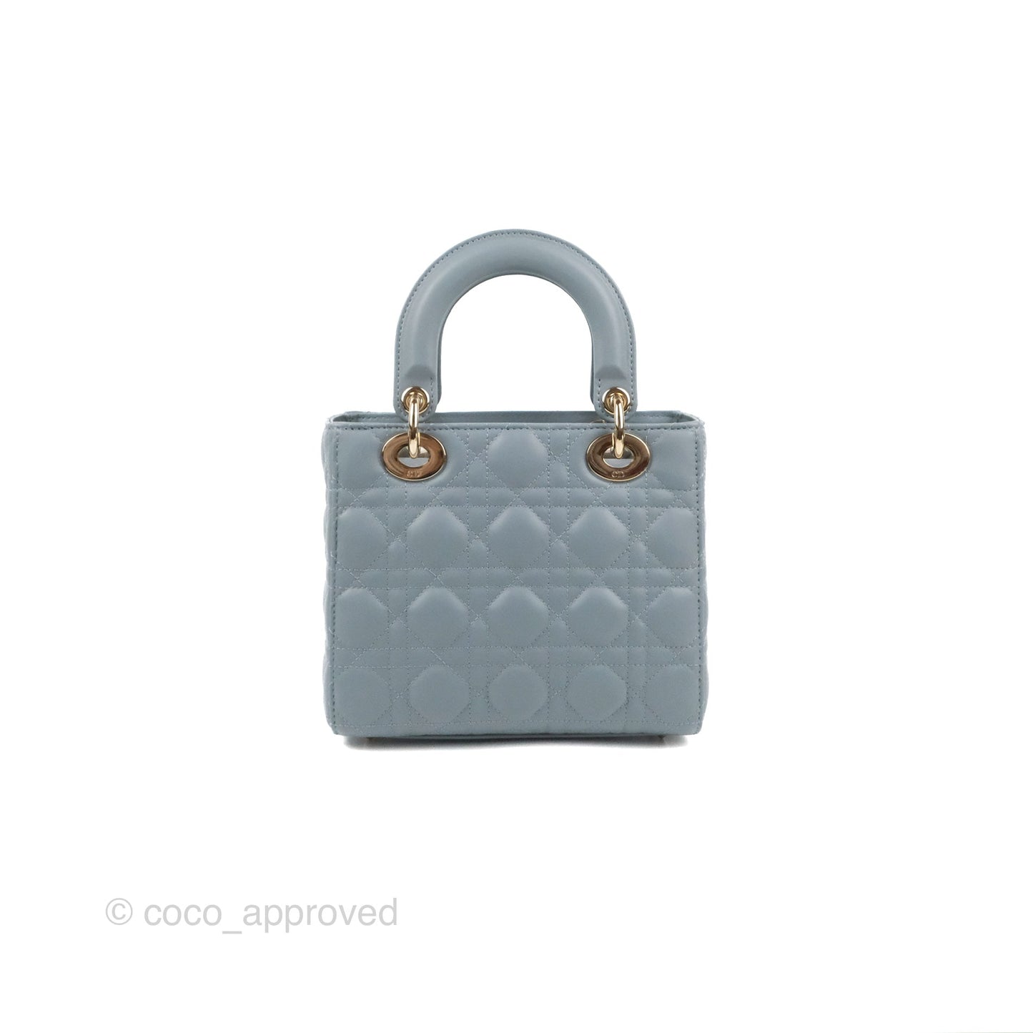 Christian Dior My ABCDior Lady Dior Grey Blue Lambskin Gold Hardware