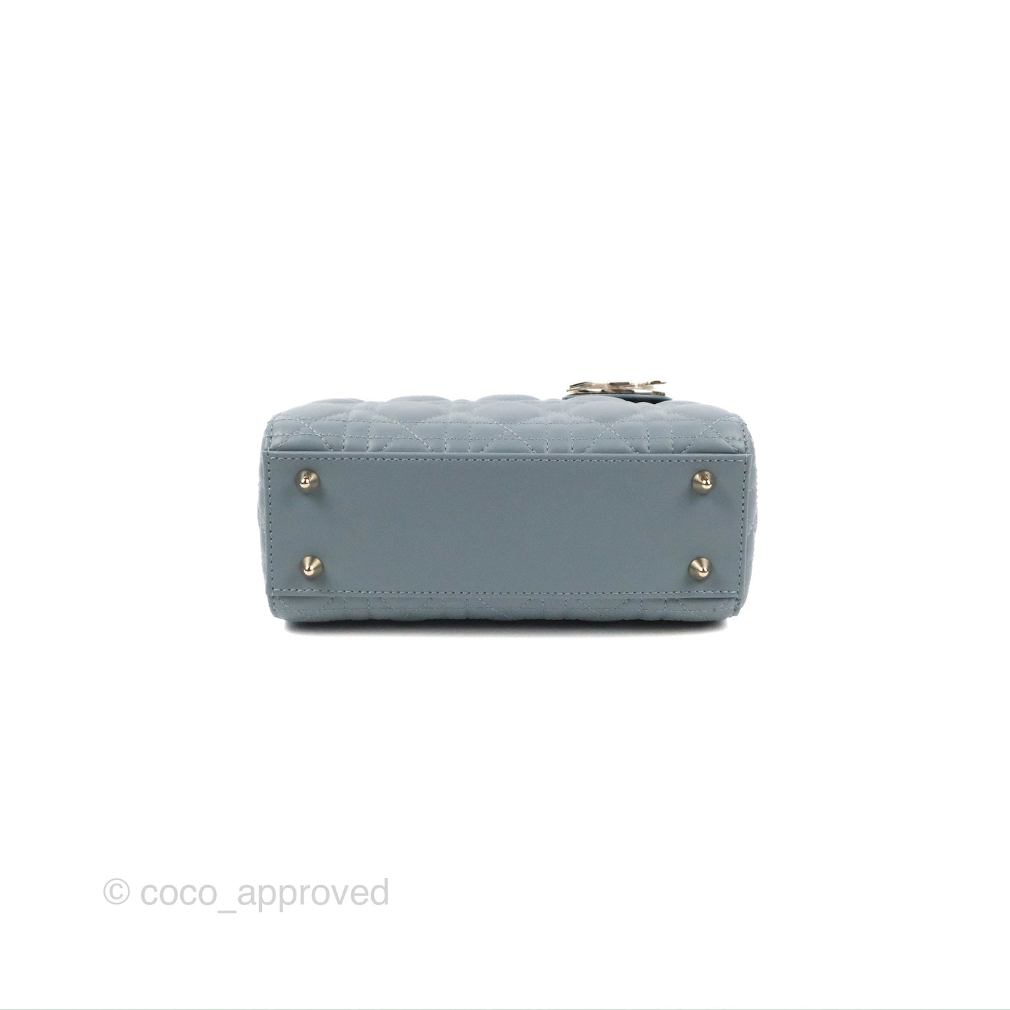 Christian Dior My ABCDior Lady Dior Grey Blue Lambskin Gold Hardware