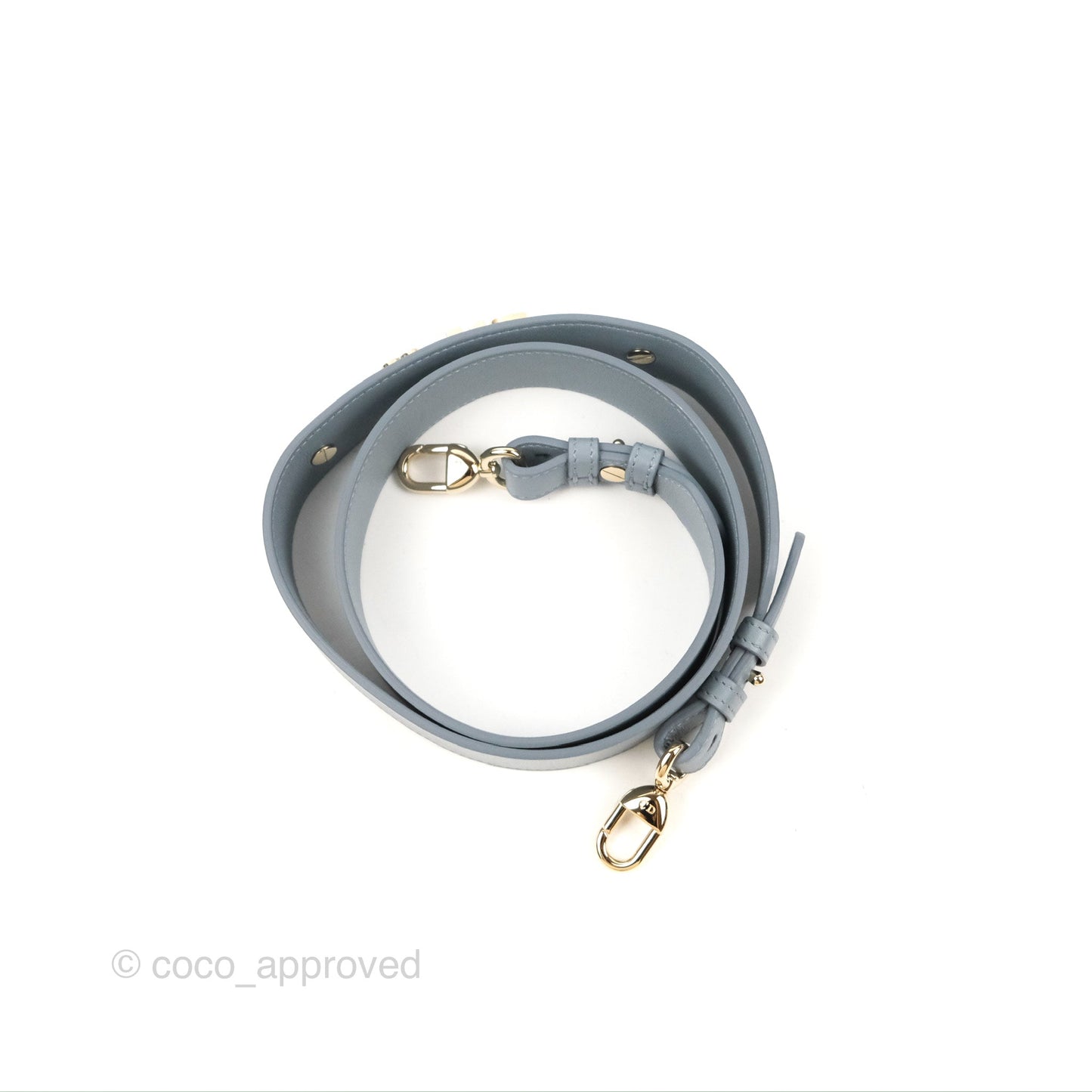 Christian Dior My ABCDior Lady Dior Grey Blue Lambskin Gold Hardware