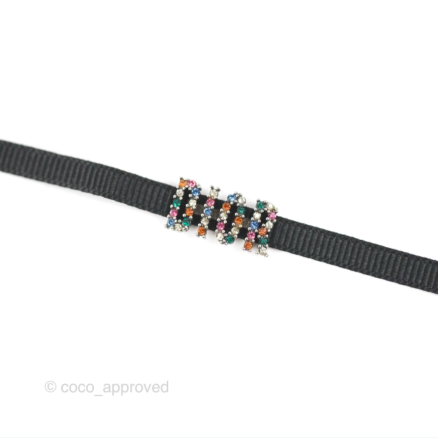 Christian Dior Ribbon Strass J'Adior Choker Necklace