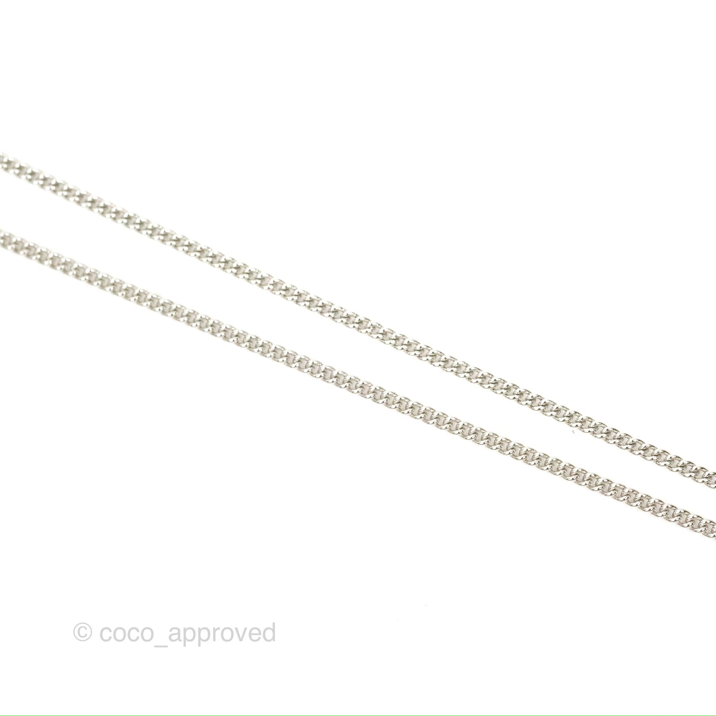Christian Dior Crystal Oblique Necklace Silver Tone
