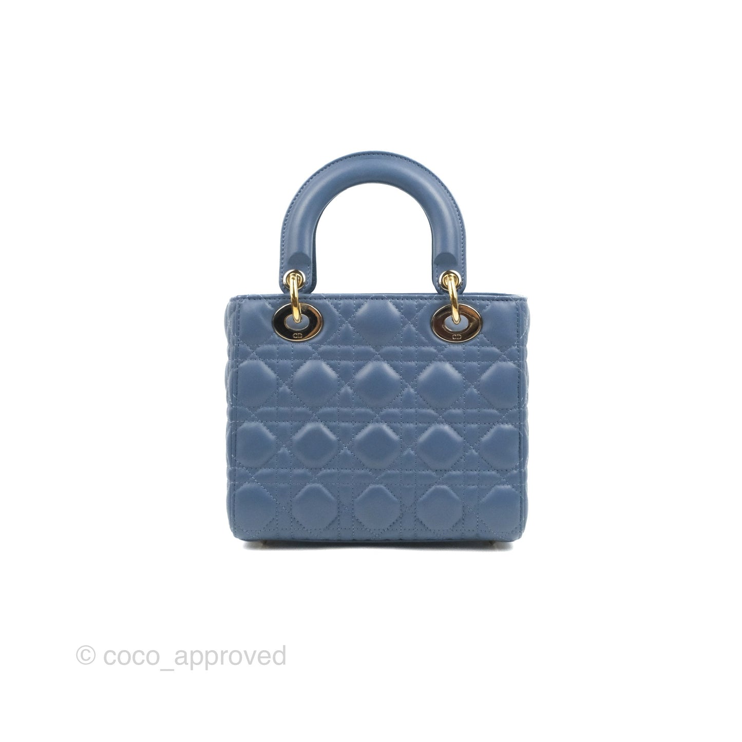 Christian Dior My ABCDior Lady Dior Blue Lambskin Gold Hardware