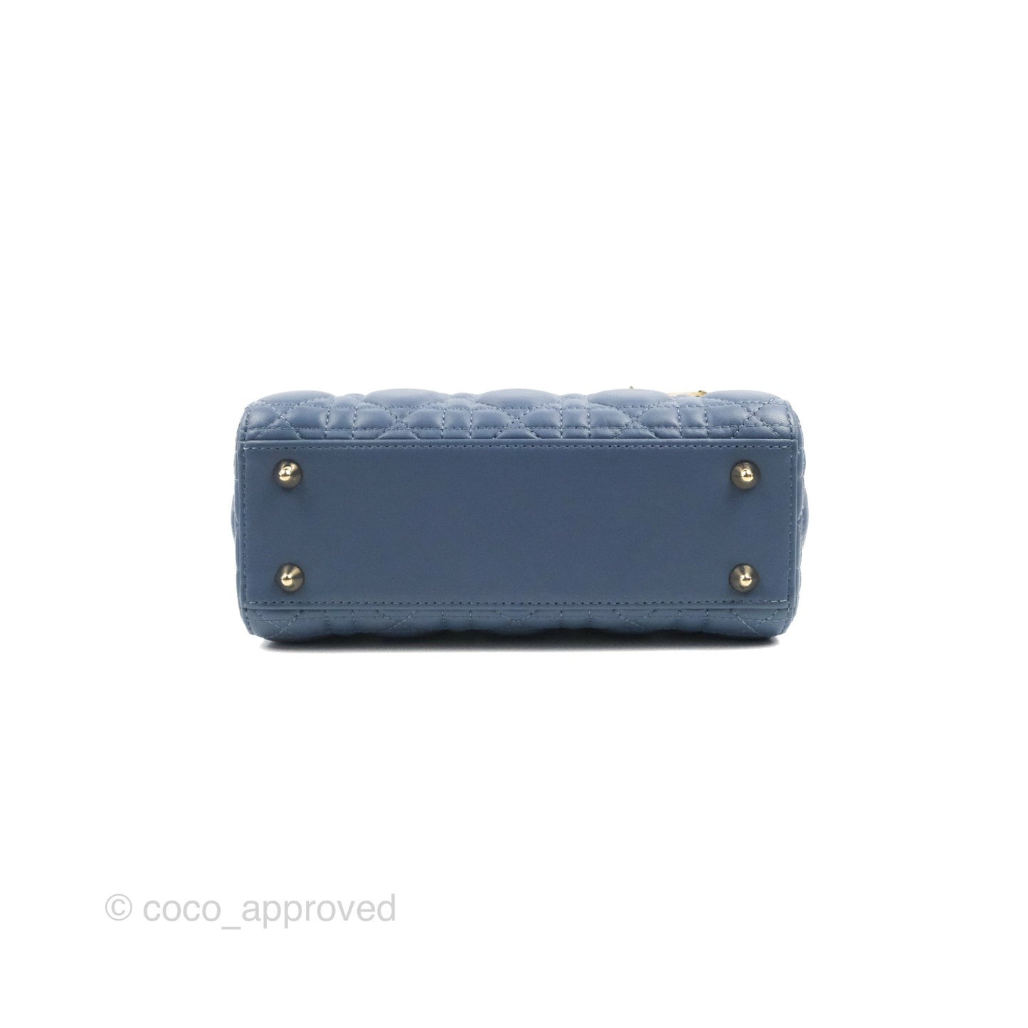 Christian Dior My ABCDior Lady Dior Blue Lambskin Gold Hardware