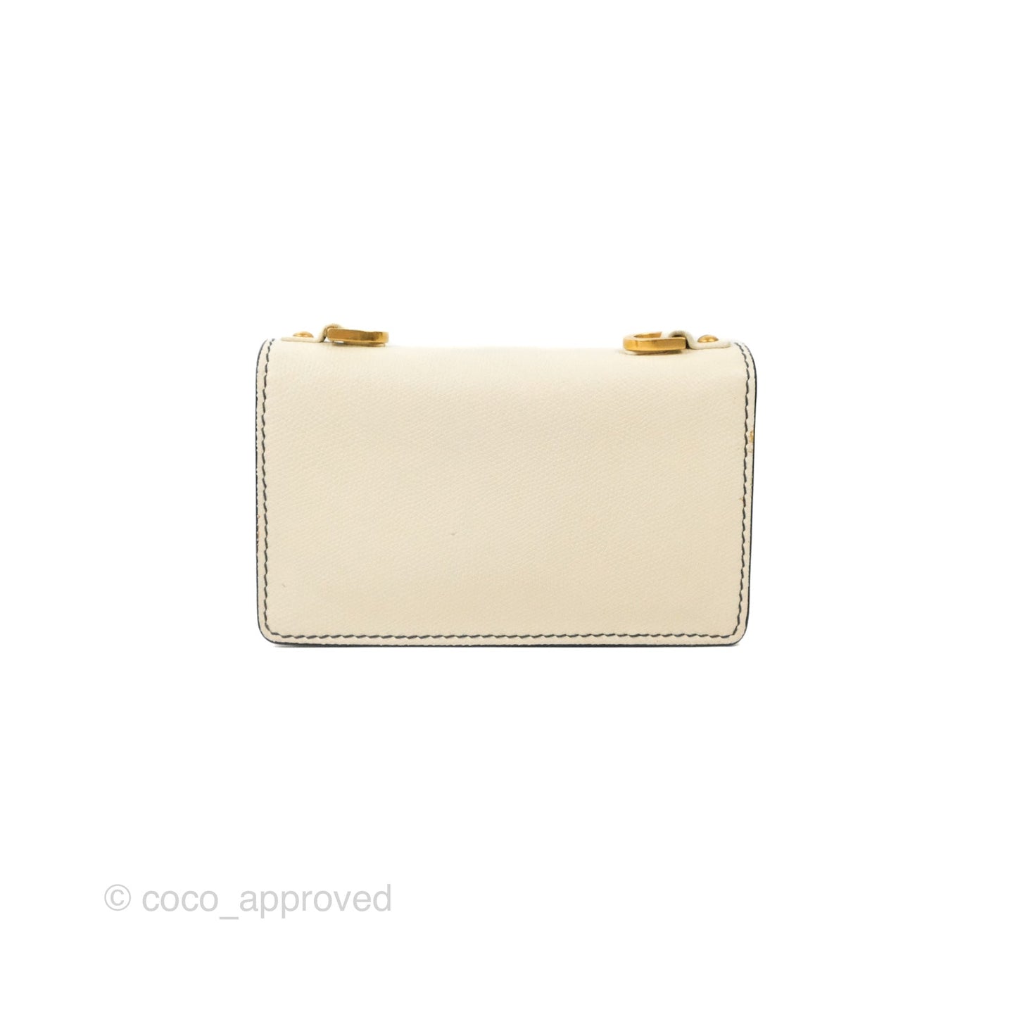 Christian Dior Mini J'Adior Chain Flap Bag White Grained Calfskin