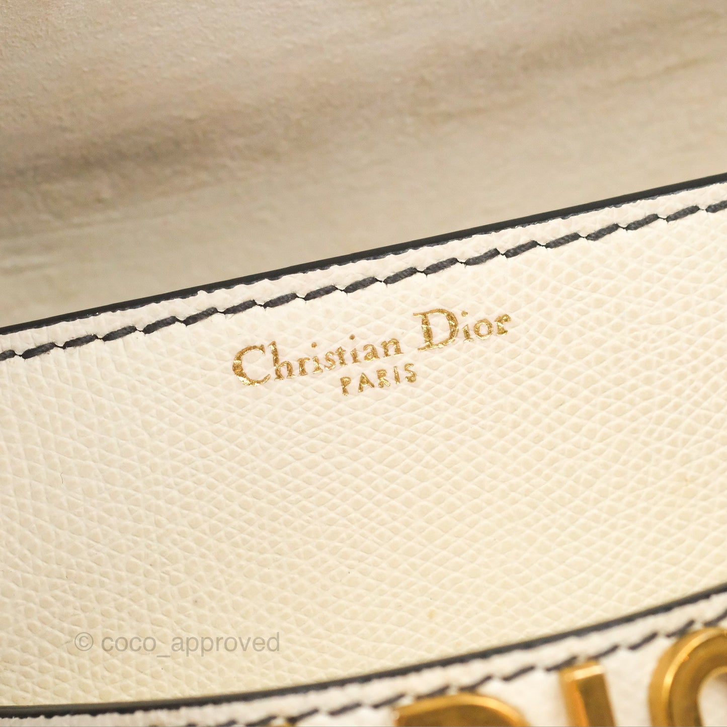 Christian Dior Mini J'Adior Chain Flap Bag White Grained Calfskin