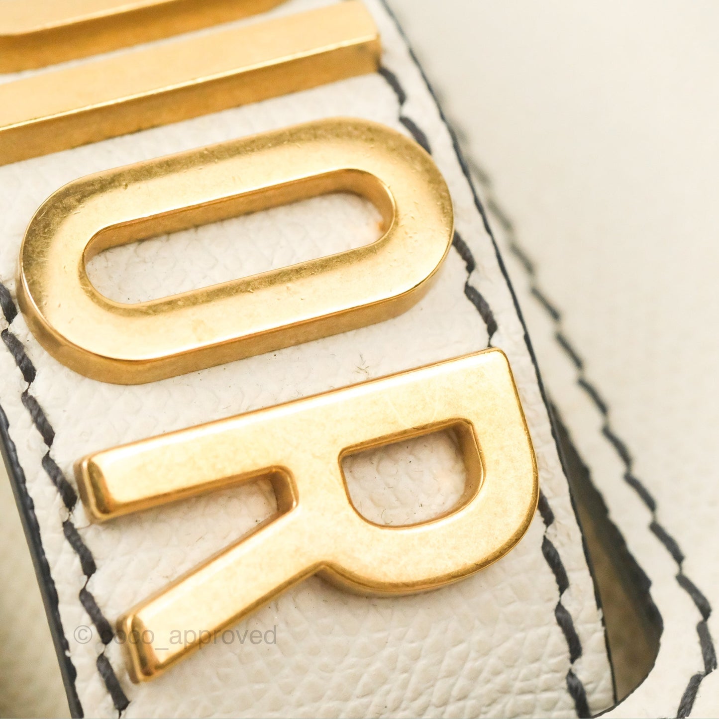 Christian Dior Mini J'Adior Chain Flap Bag White Grained Calfskin
