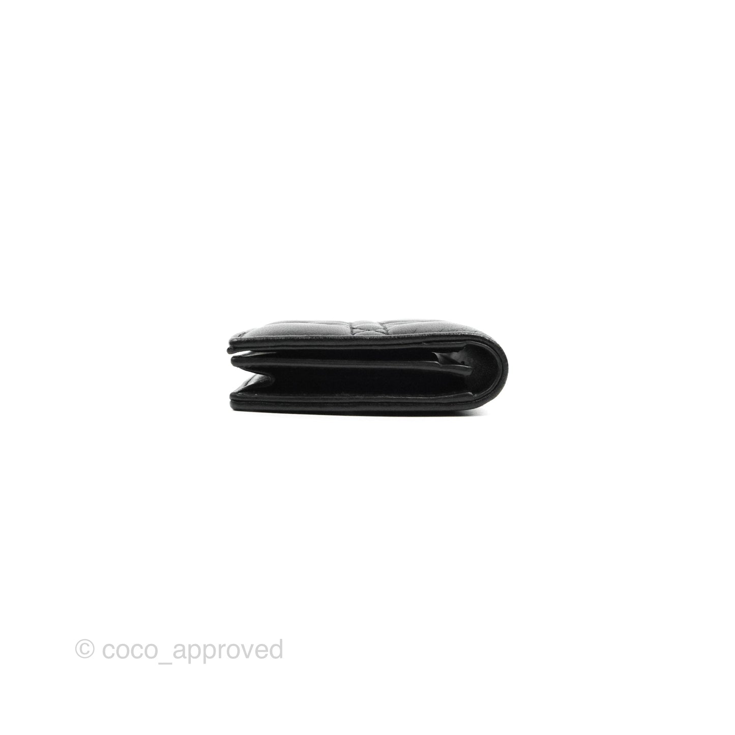 Dior Lady Dior Flap Card Holder Black Cannage Lambskin