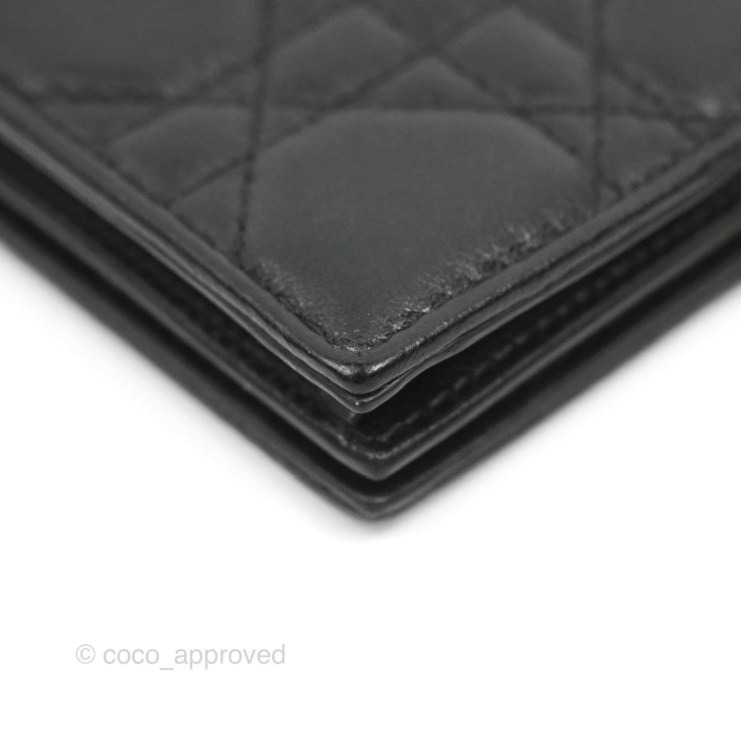 Dior Lady Dior Flap Card Holder Black Cannage Lambskin
