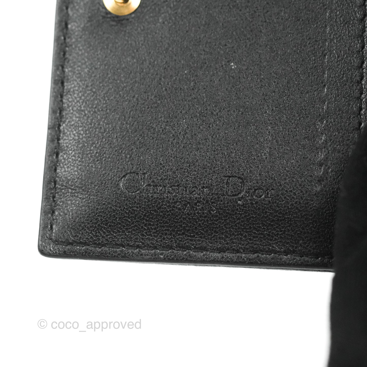 Dior Lady Dior Flap Card Holder Black Cannage Lambskin