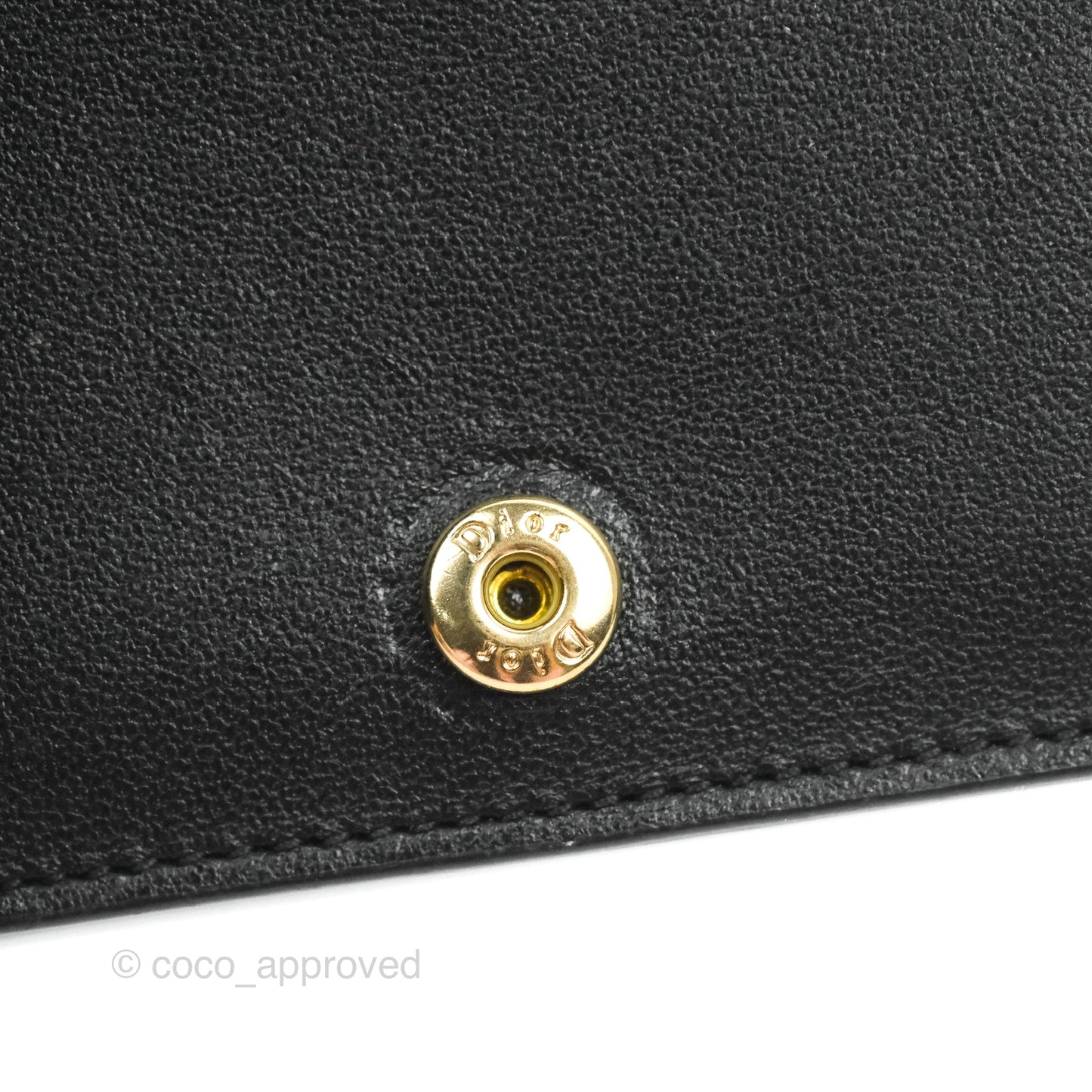 Dior Lady Dior Flap Card Holder Black Cannage Lambskin