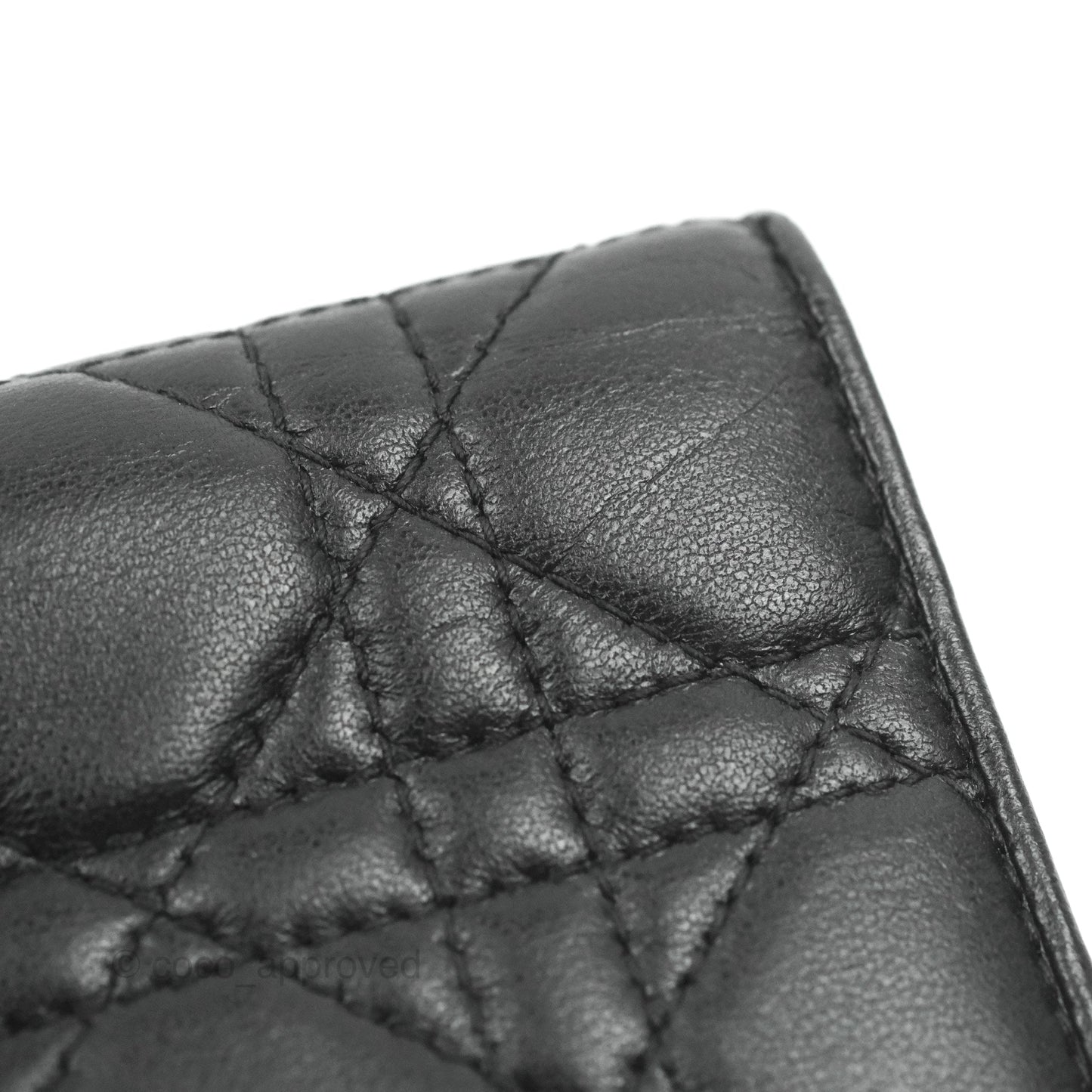 Dior Lady Dior Flap Card Holder Black Cannage Lambskin