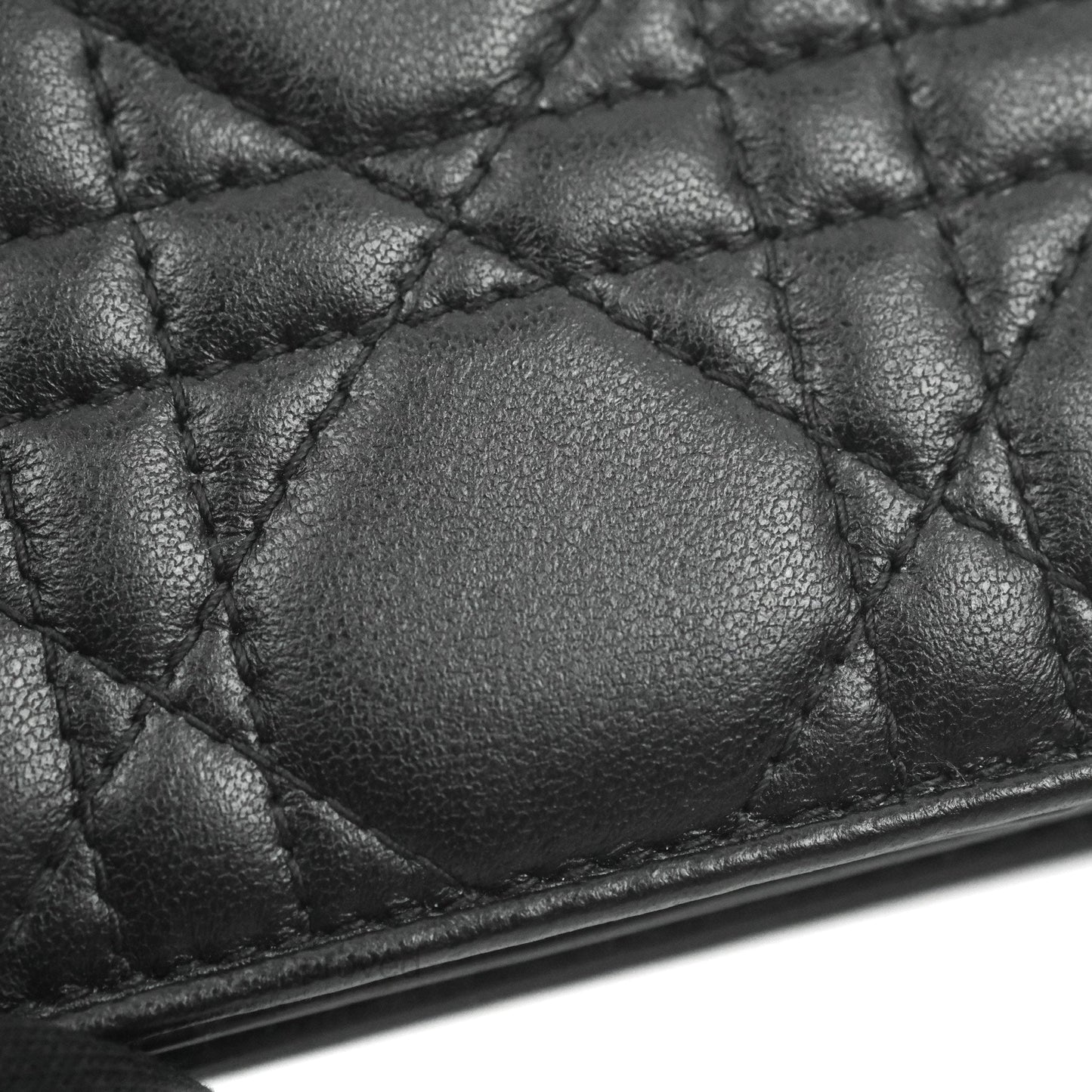 Dior Lady Dior Flap Card Holder Black Cannage Lambskin