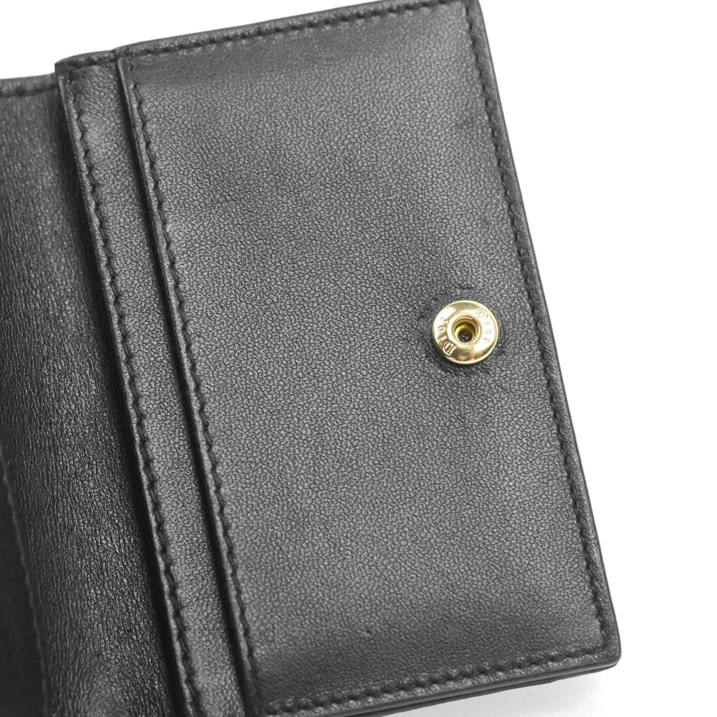 Dior Lady Dior Flap Card Holder Black Cannage Lambskin