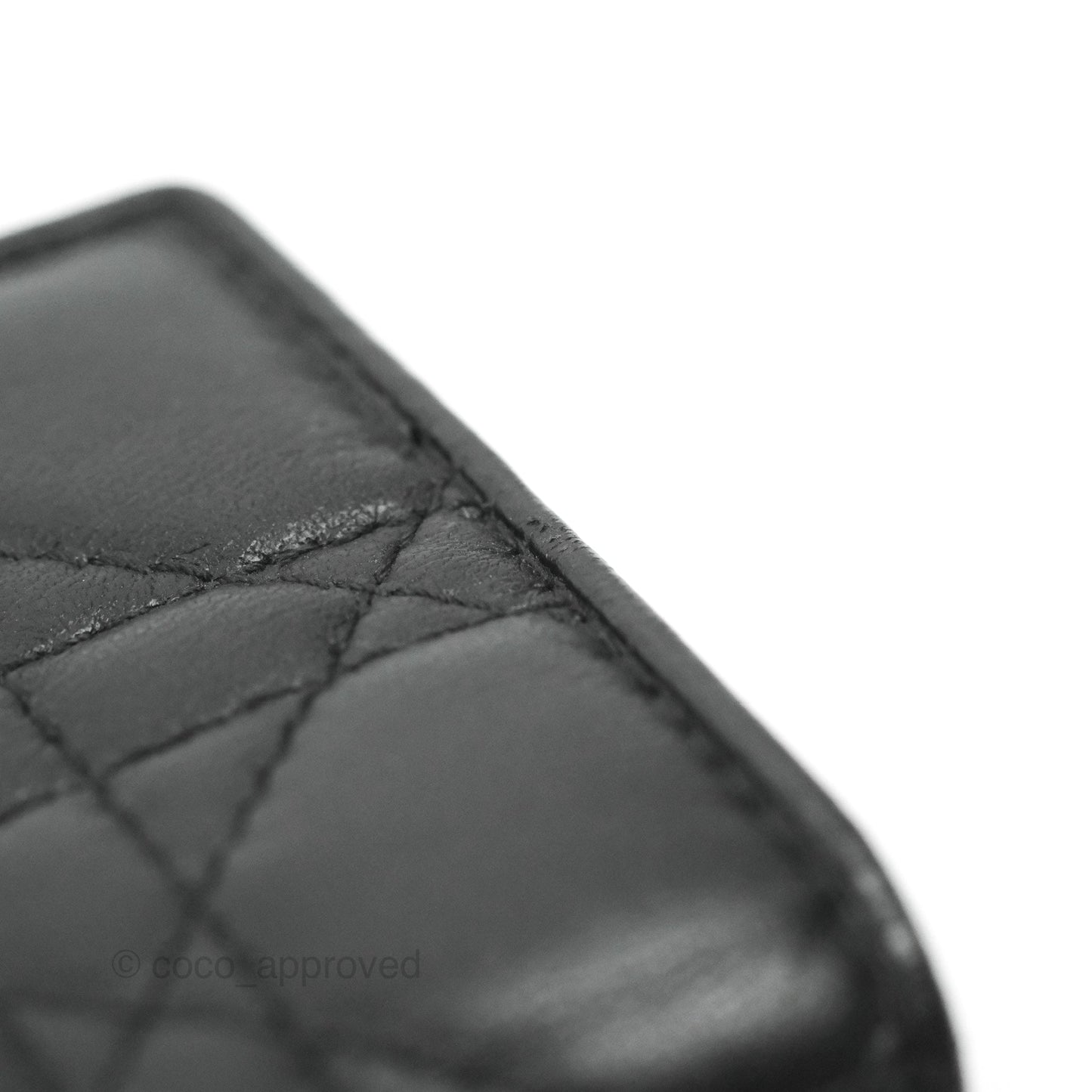 Dior Lady Dior Flap Card Holder Black Cannage Lambskin