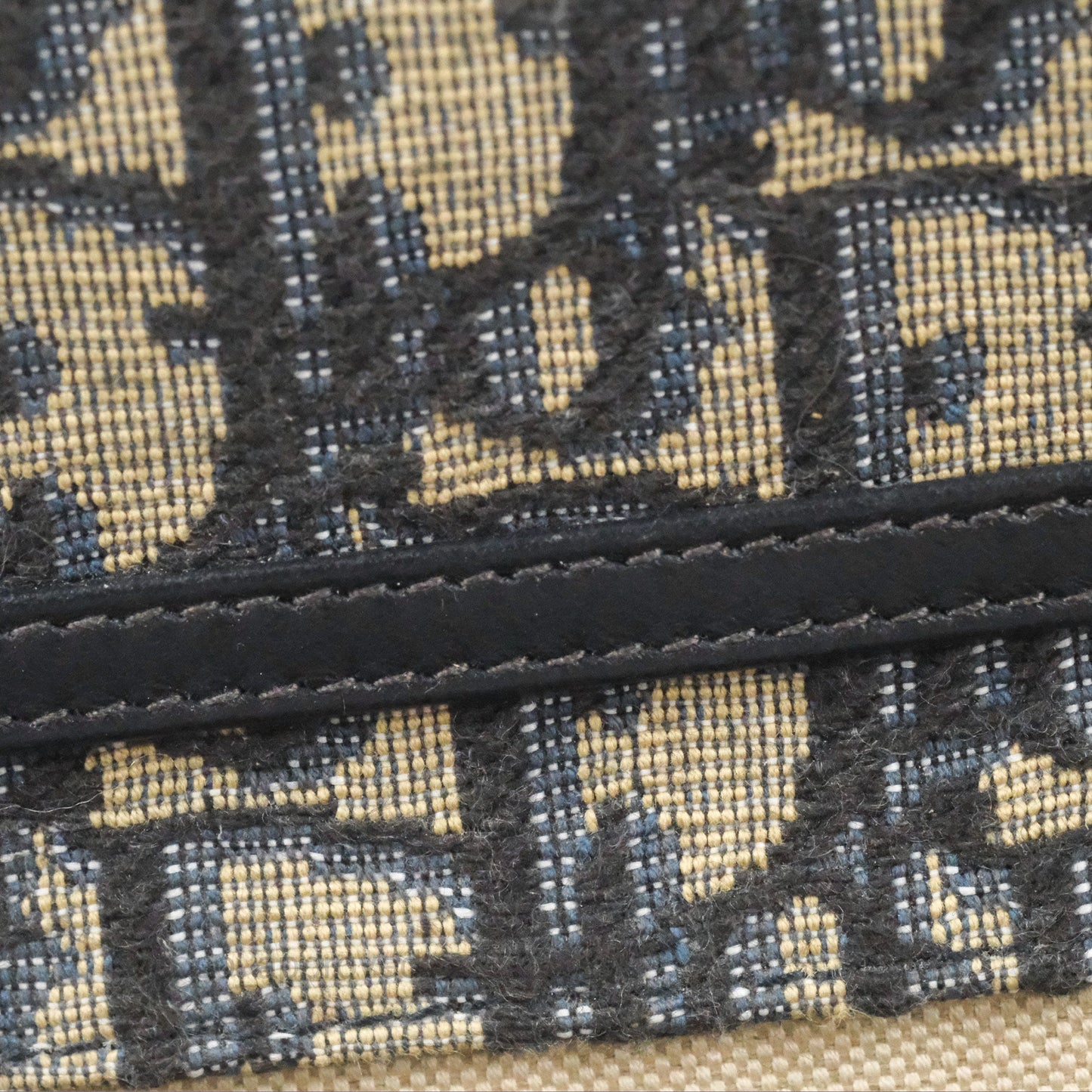 Christian Dior Saddle Chain Pouch Navy Oblique Jacquard