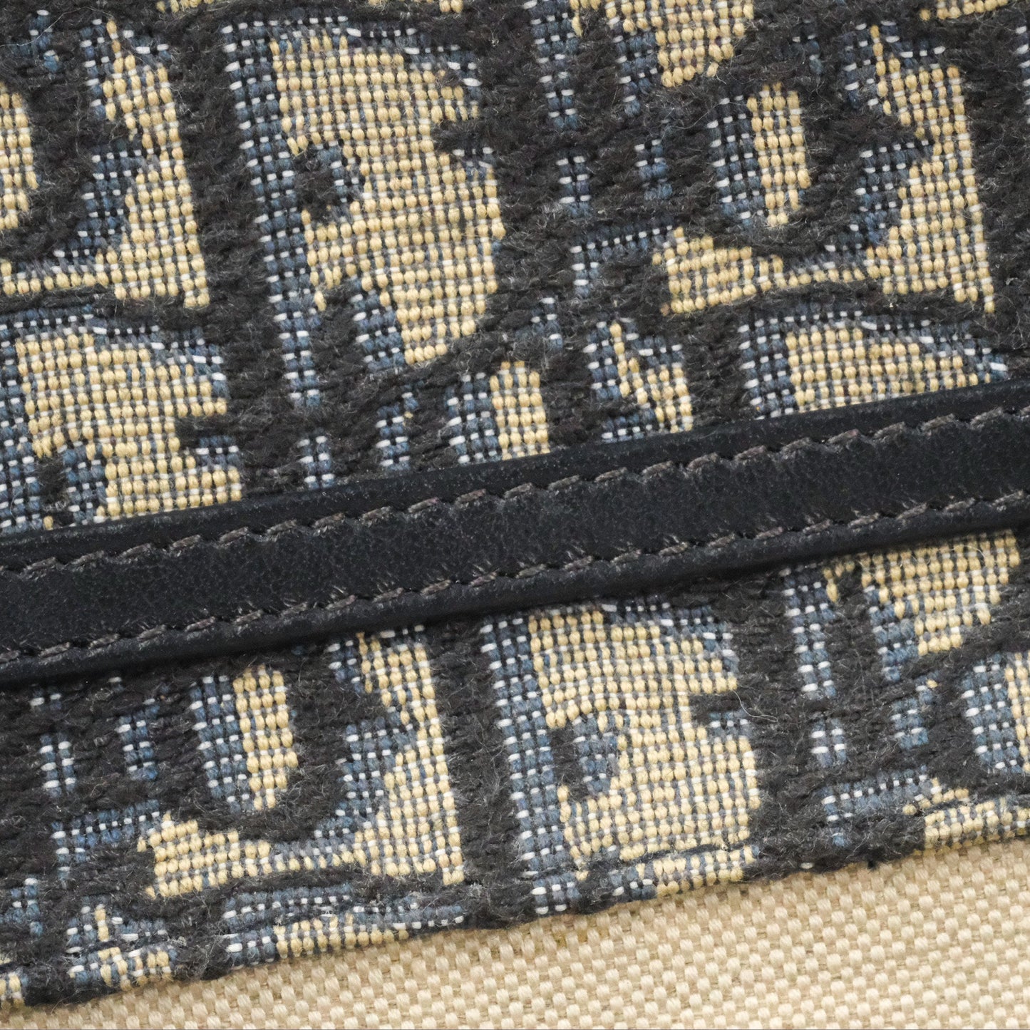 Christian Dior Saddle Chain Pouch Navy Oblique Jacquard