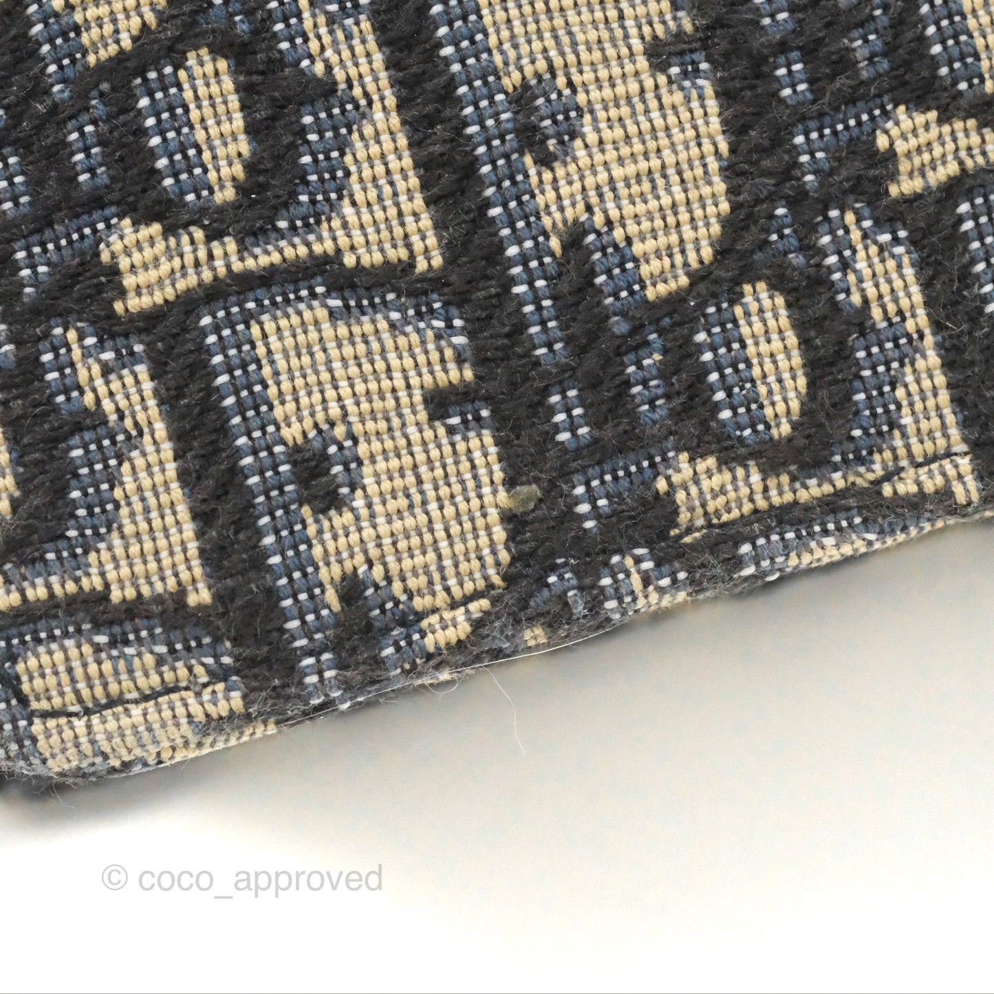 Christian Dior Saddle Chain Pouch Navy Oblique Jacquard