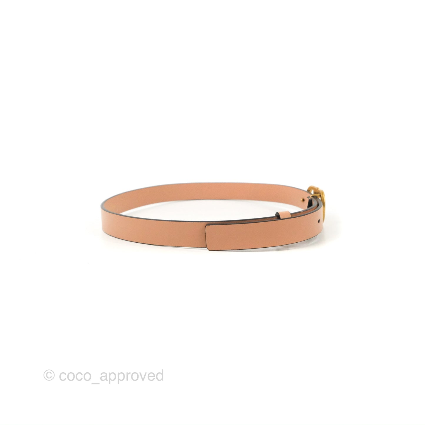 Dior Saddle Belt Sand Pink Ultrasmooth Calfskin Antique Gold