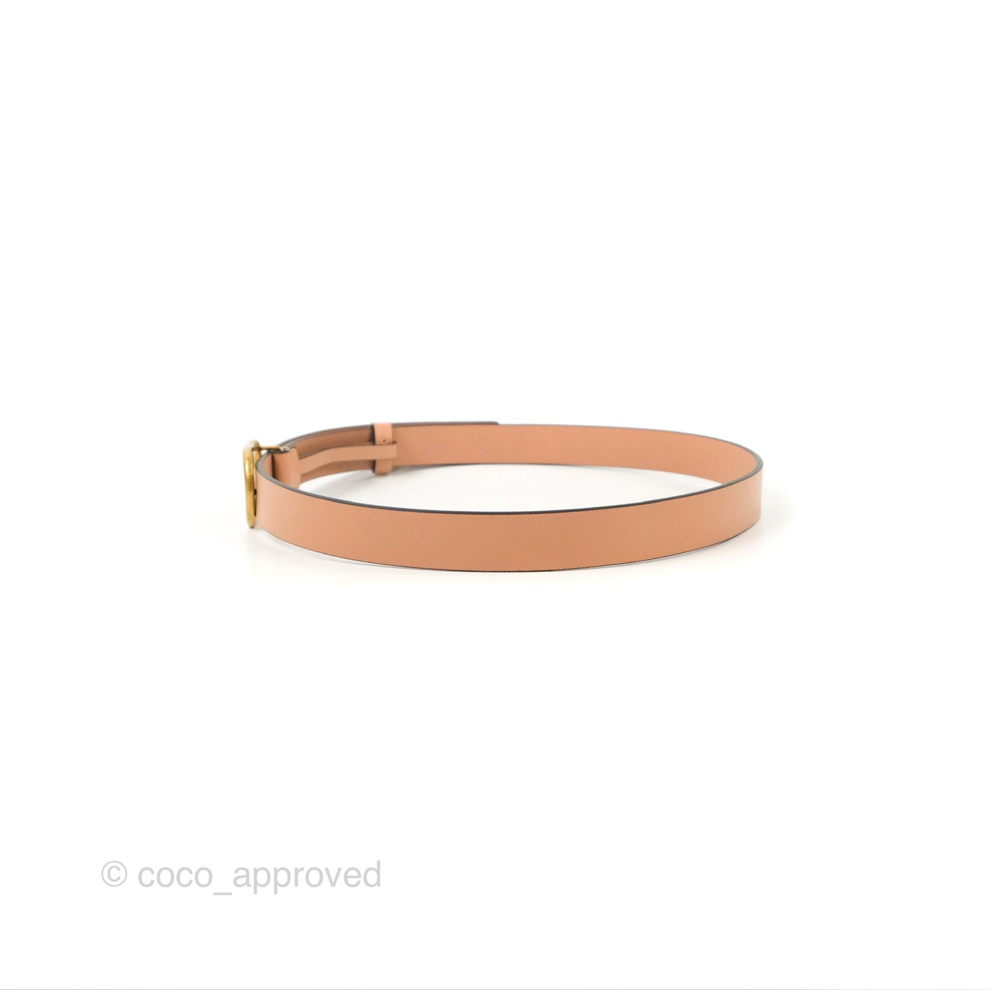 Dior Saddle Belt Sand Pink Ultrasmooth Calfskin Antique Gold