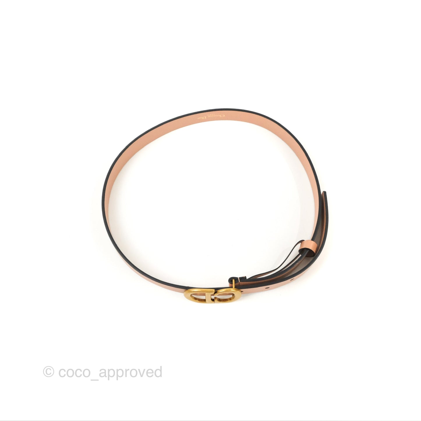 Dior Saddle Belt Sand Pink Ultrasmooth Calfskin Antique Gold