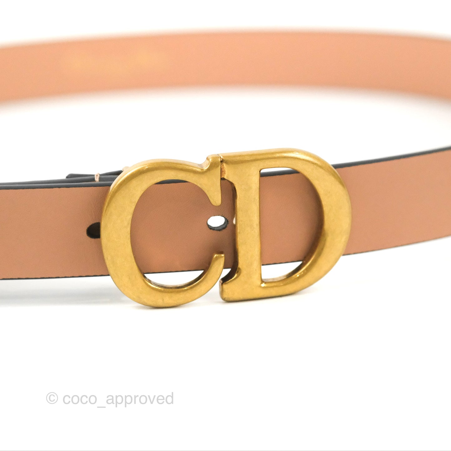 Dior Saddle Belt Sand Pink Ultrasmooth Calfskin Antique Gold