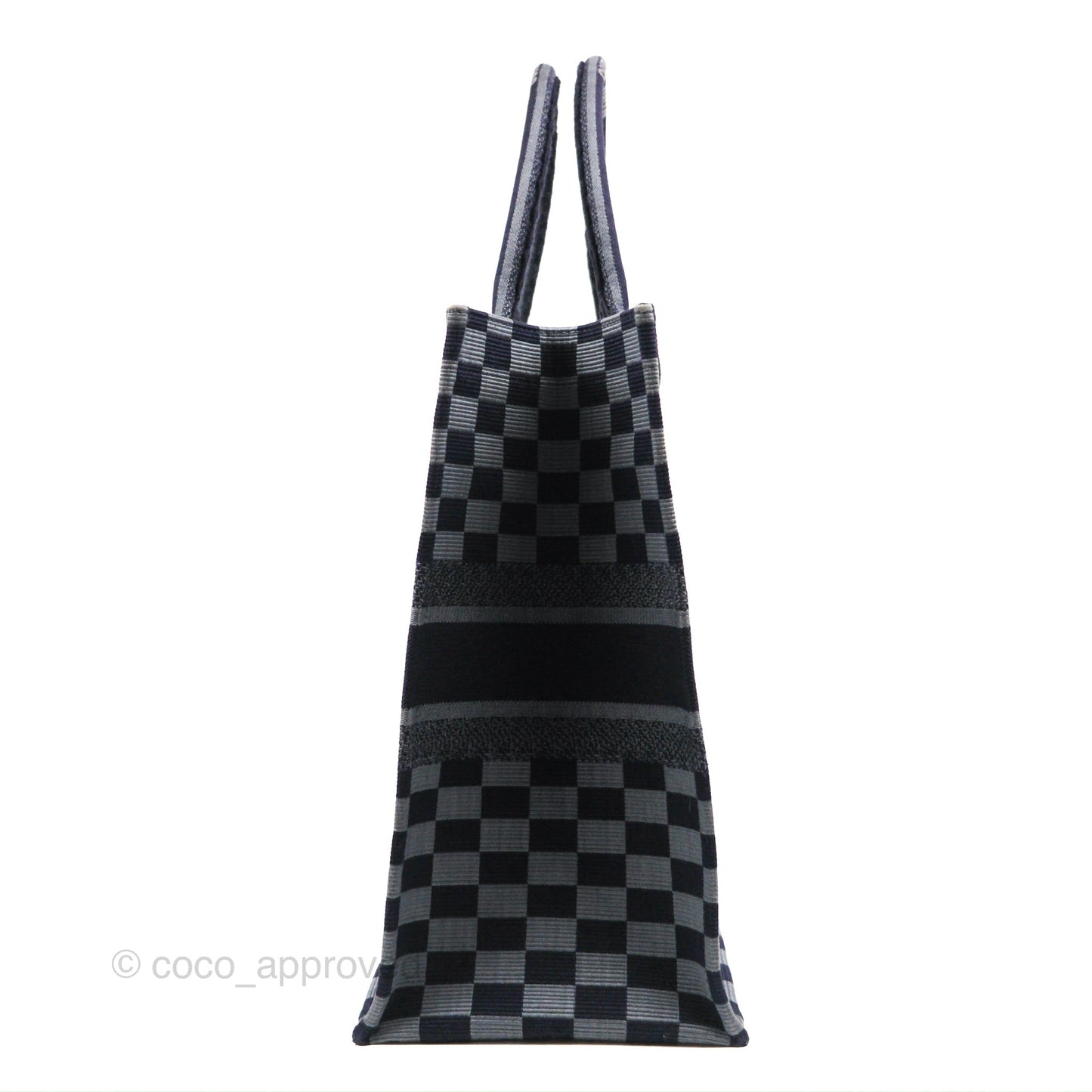 Dior Large Book Tote Checkered Navy