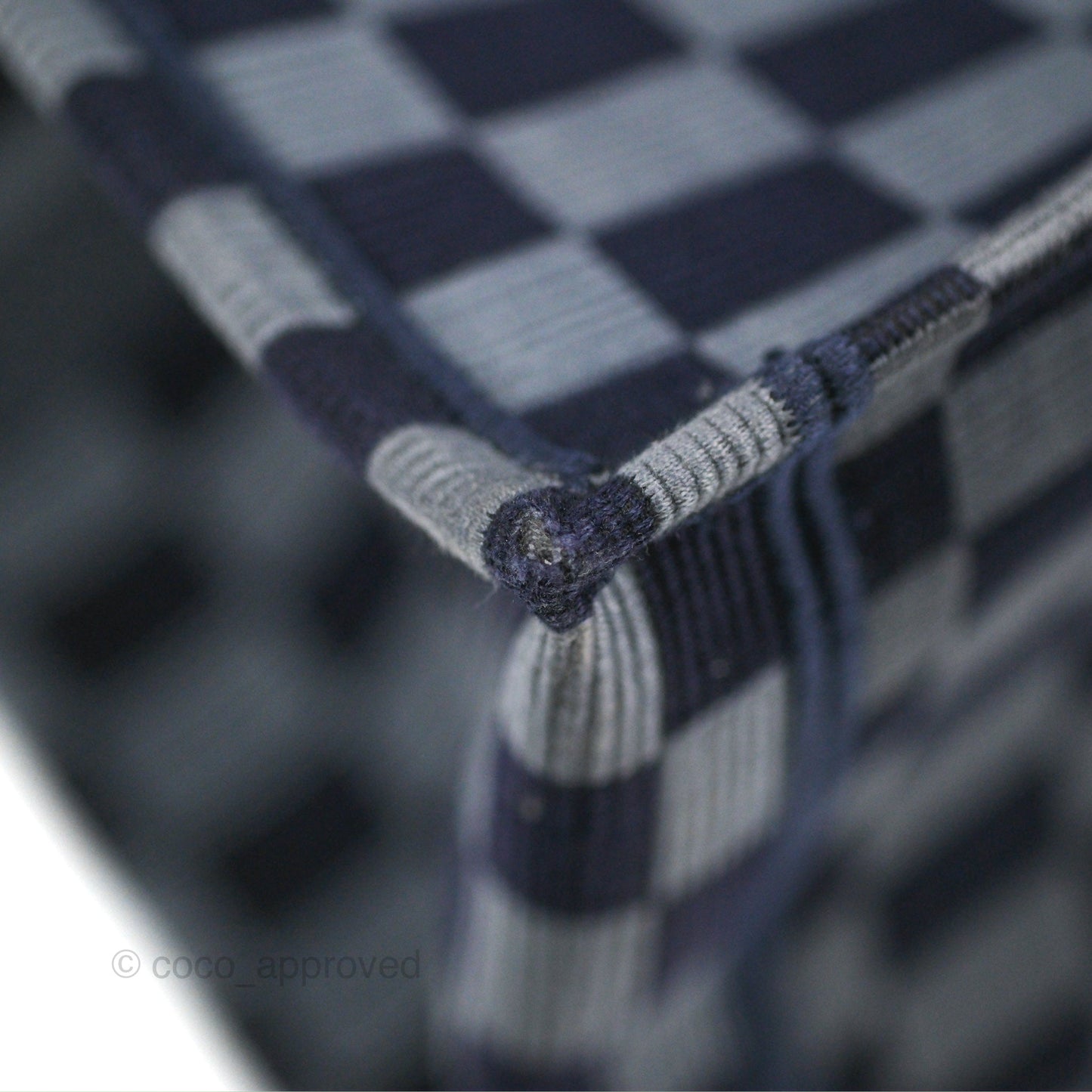 Dior Large Book Tote Checkered Navy