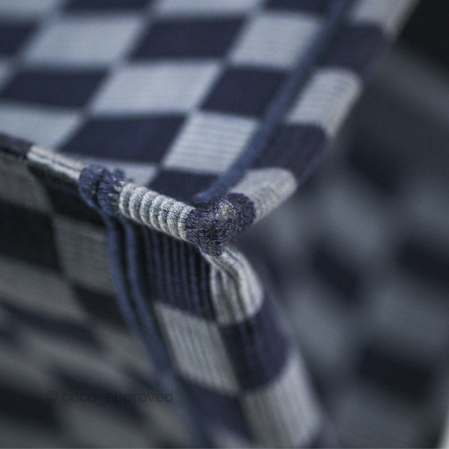 Dior Large Book Tote Checkered Navy